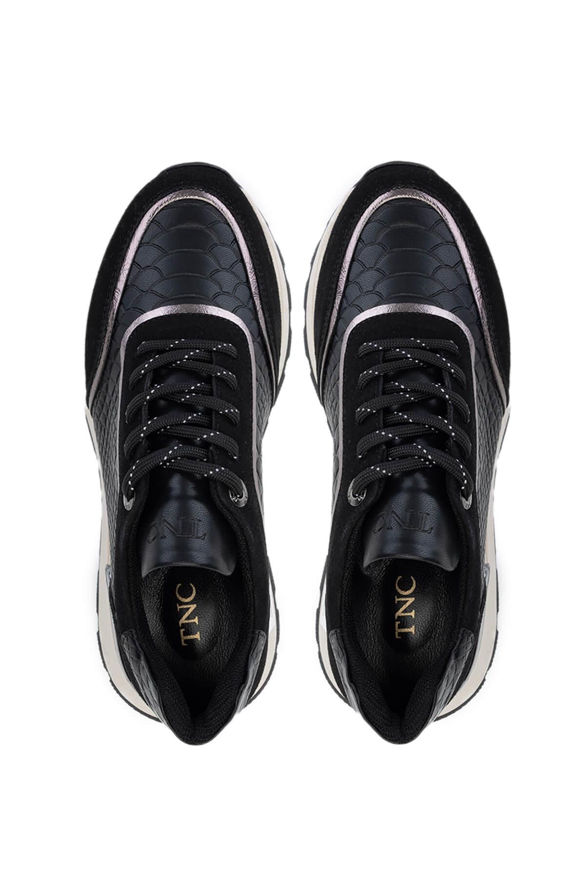 Tamer Tanca Kadın Vegan Siyah Sneakers & Spor Ayakkabı