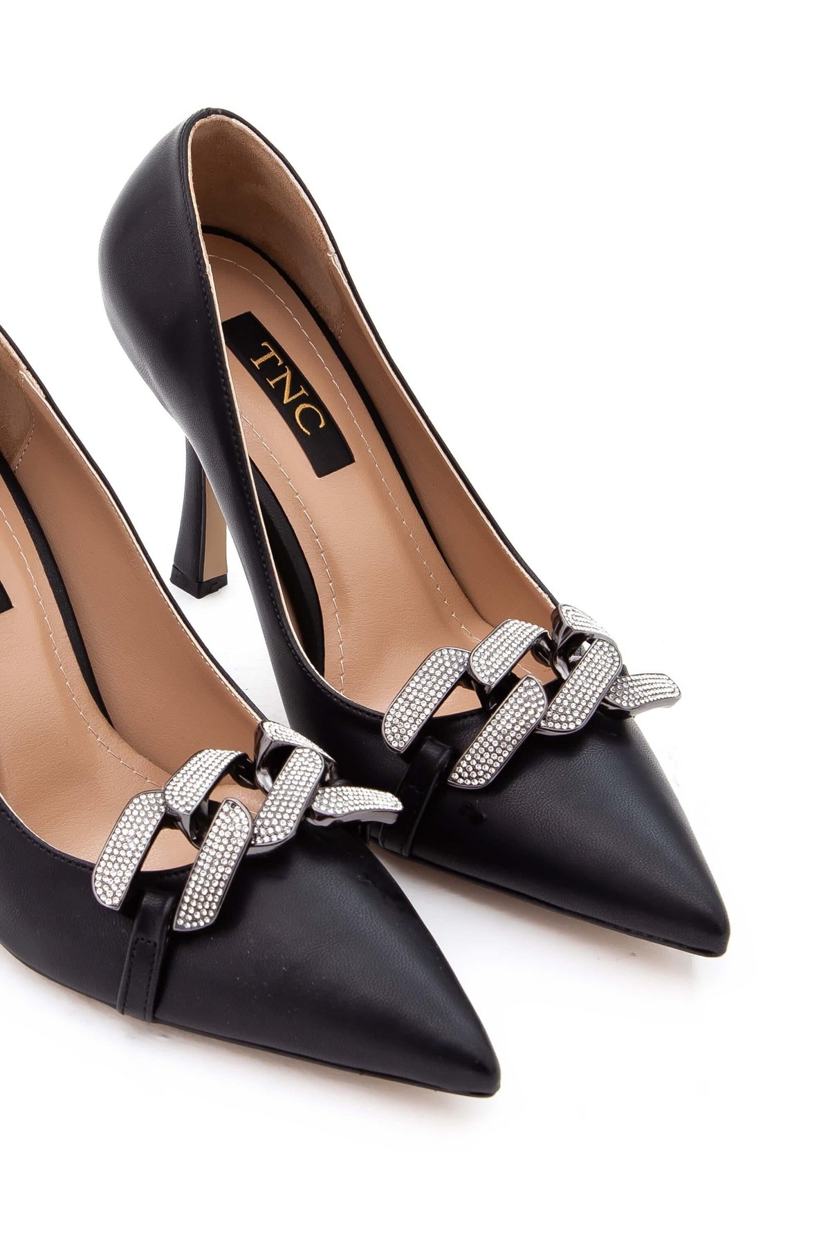 Tamer Tanca Kadın Vegan Siyah Stiletto Ayakkabı