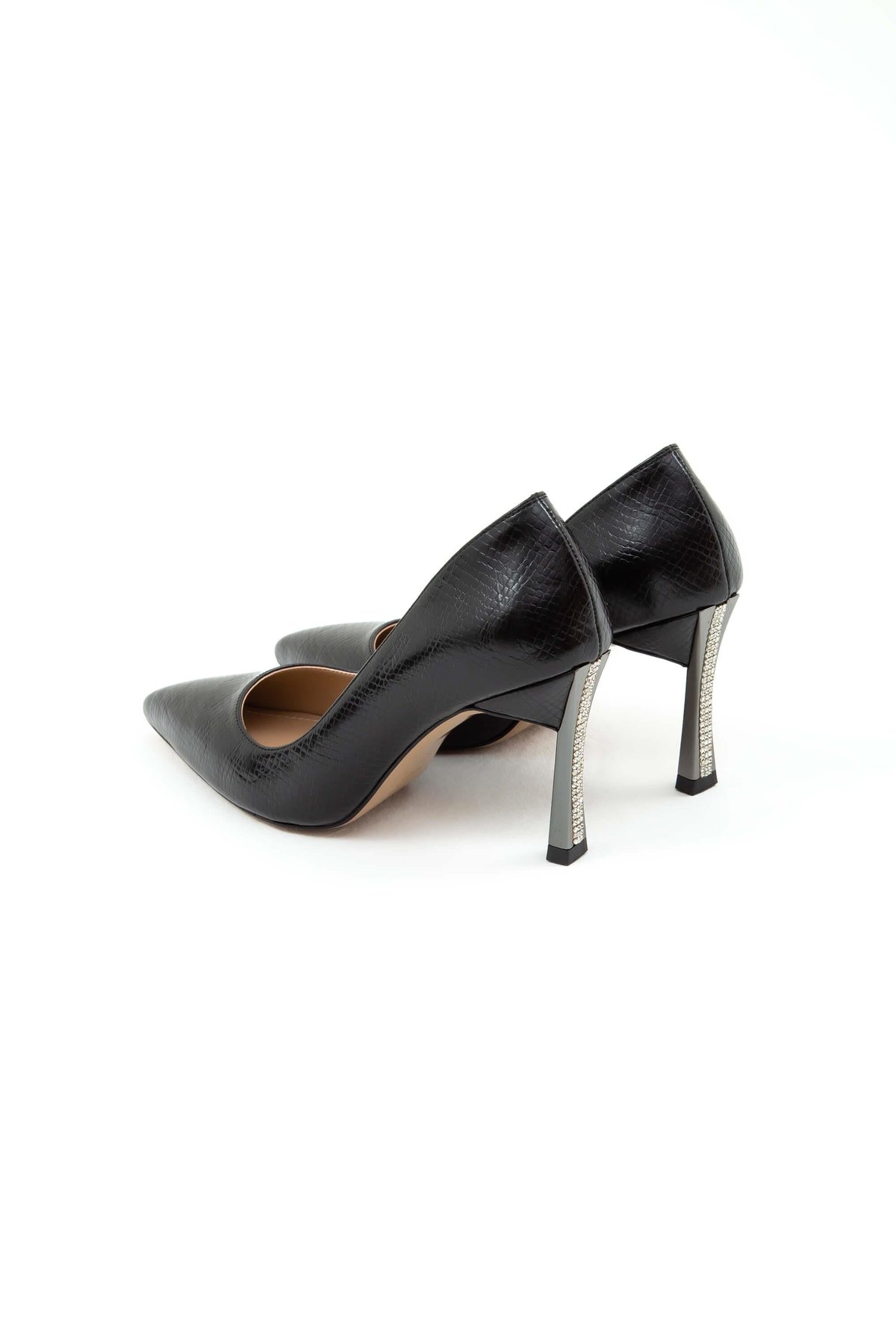 Tamer Tanca Kadın Vegan Siyah Stiletto Ayakkabı