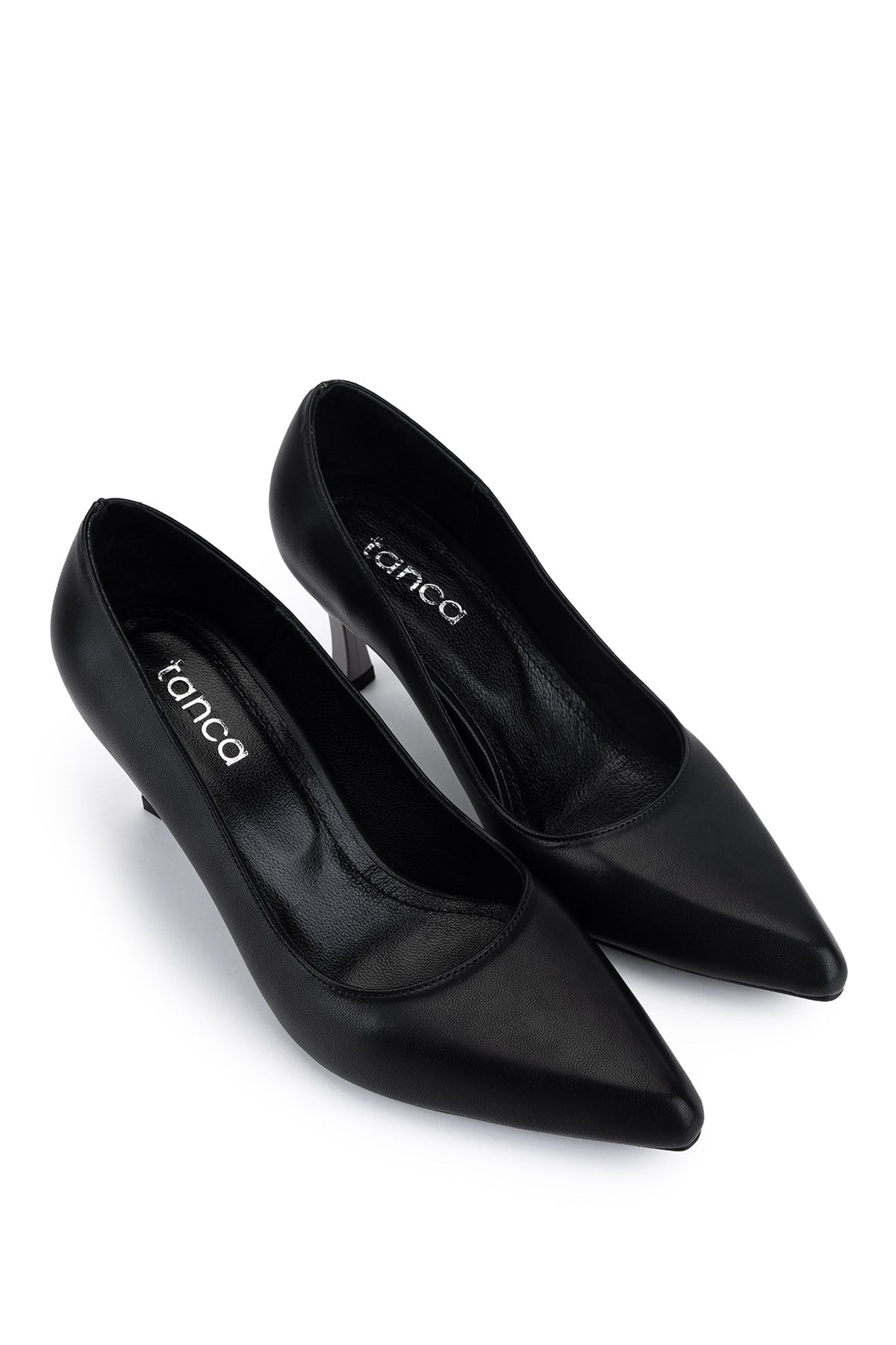 Tamer Tanca Kadın Vegan Siyah Stiletto Ayakkabı