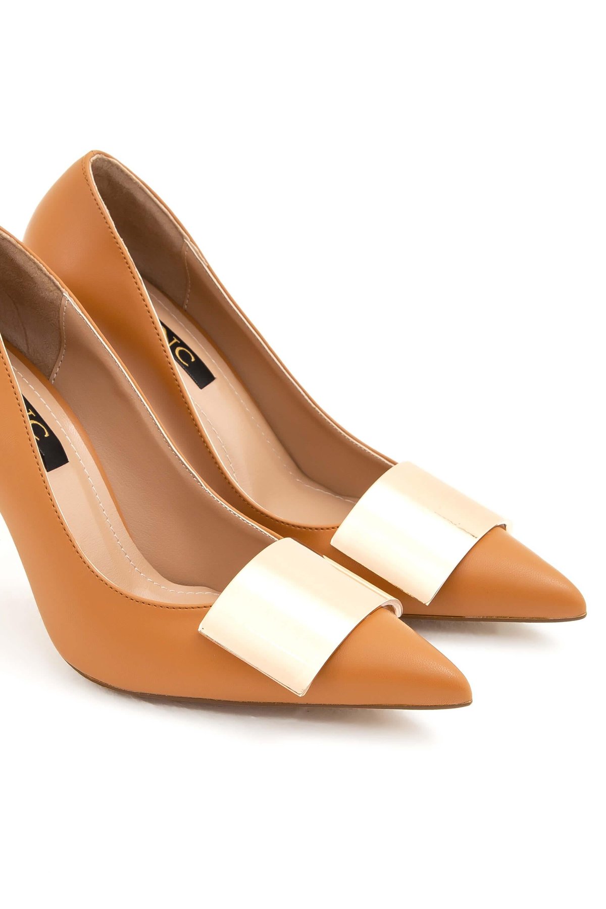 Tamer Tanca Kadın Vegan Taba Stiletto Ayakkabı