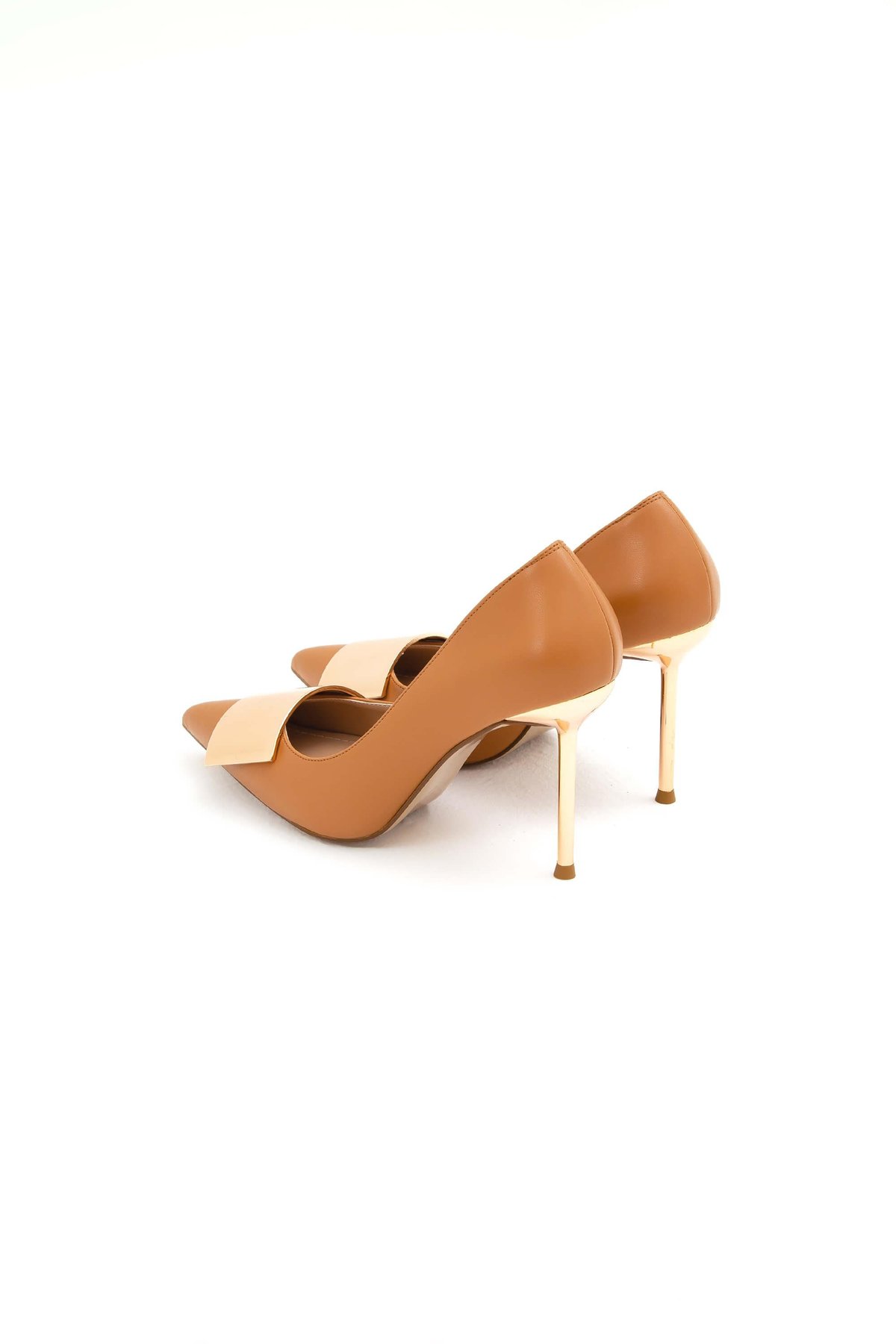 Tamer Tanca Kadın Vegan Taba Stiletto Ayakkabı