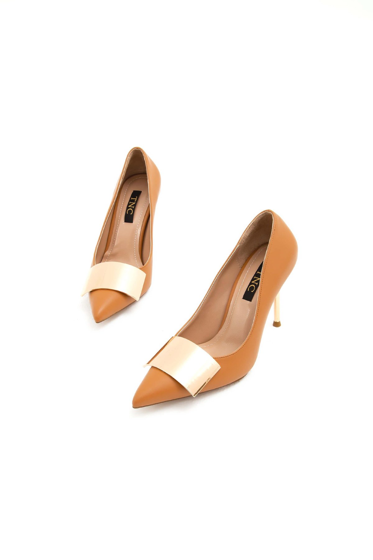 Tamer Tanca Kadın Vegan Taba Stiletto Ayakkabı