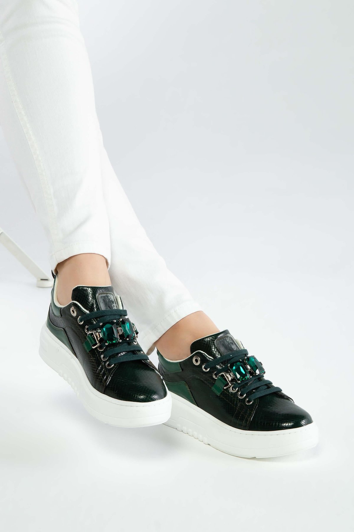 Tamer Tanca Kadın Vegan Yeşil Sneakers & Spor Ayakkabı