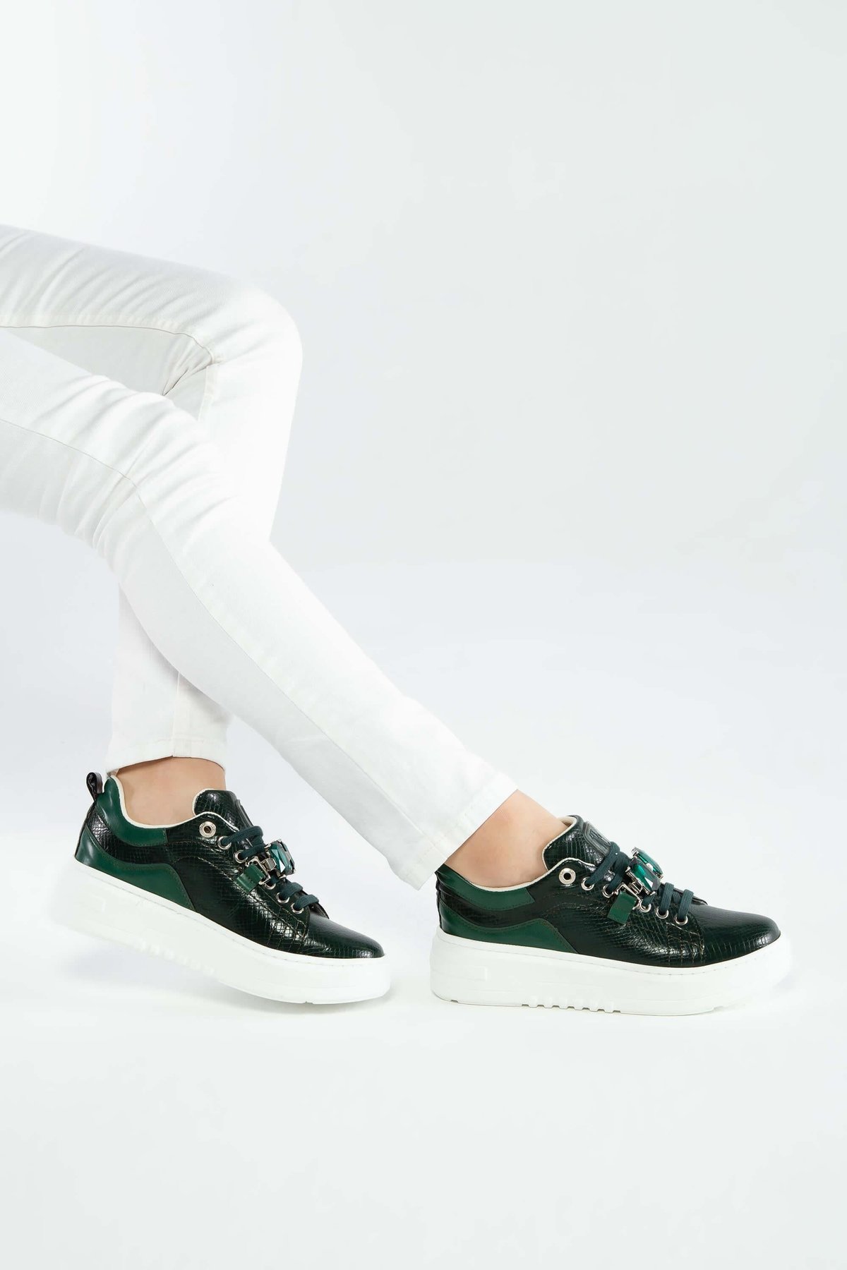 Tamer Tanca Kadın Vegan Yeşil Sneakers & Spor Ayakkabı
