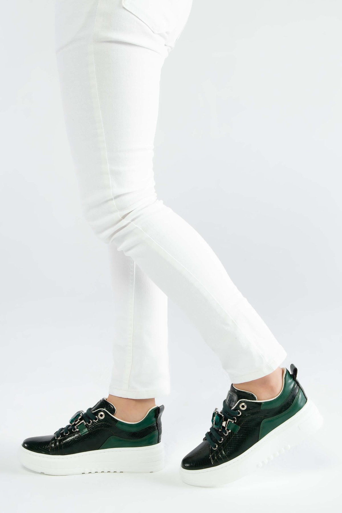 Tamer Tanca Kadın Vegan Yeşil Sneakers & Spor Ayakkabı