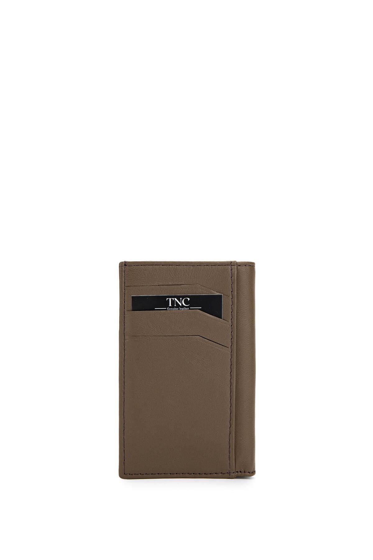 Tamer Tanca Unisex Hakiki Deri Bej Kartlık