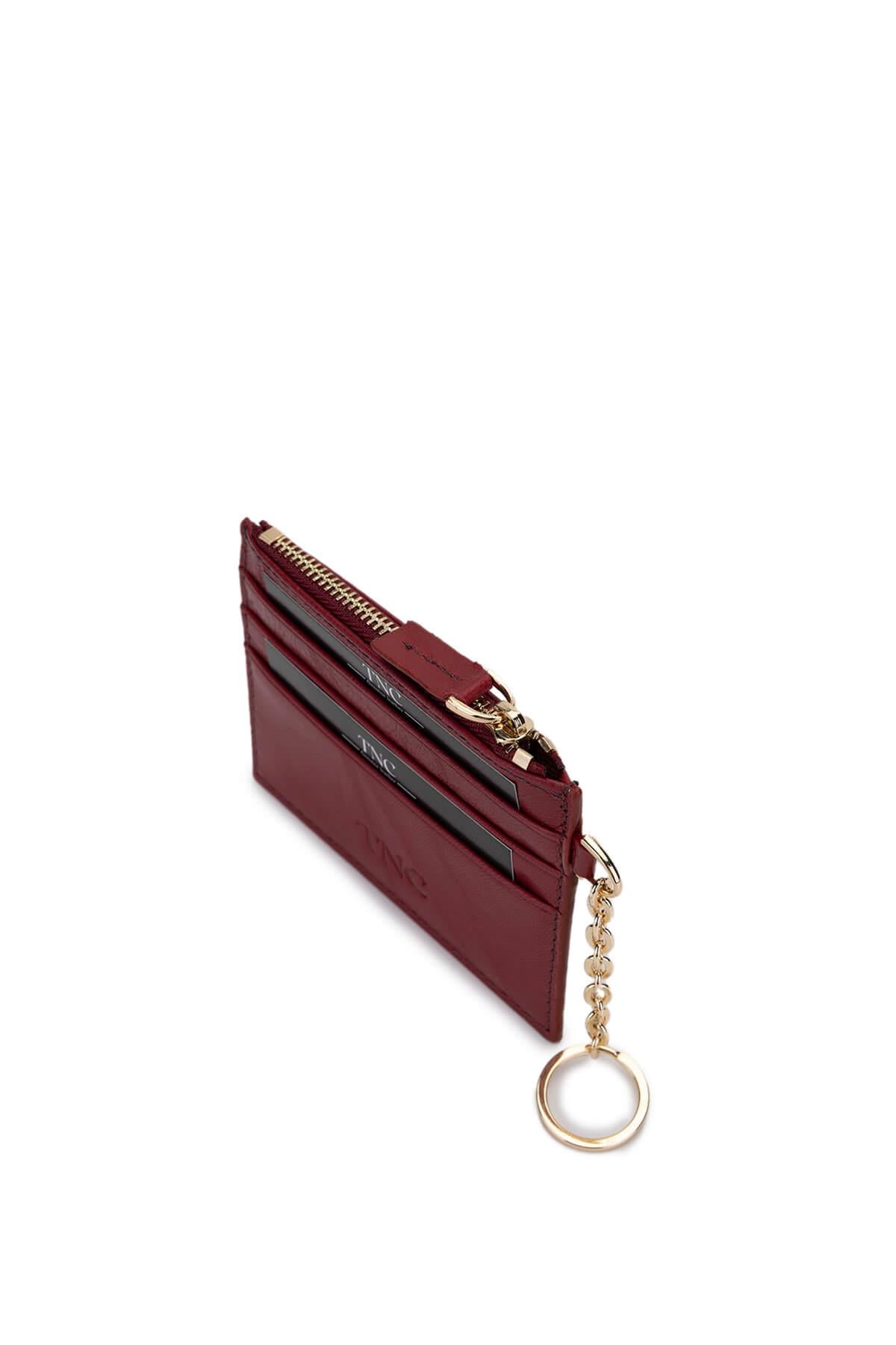 Tamer Tanca Unisex Hakiki Deri Bordo Kartlık