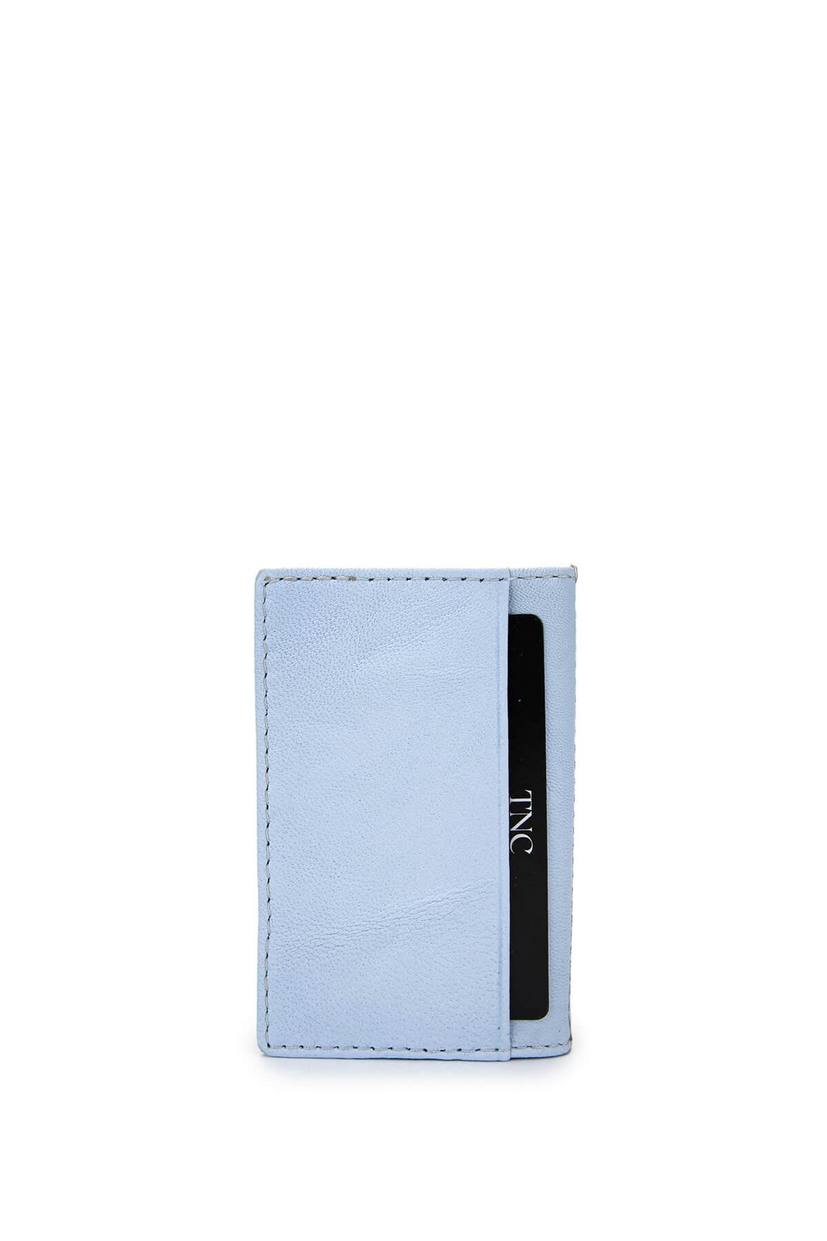Tamer Tanca Unisex Hakiki Deri Buz Mavi Kartlık