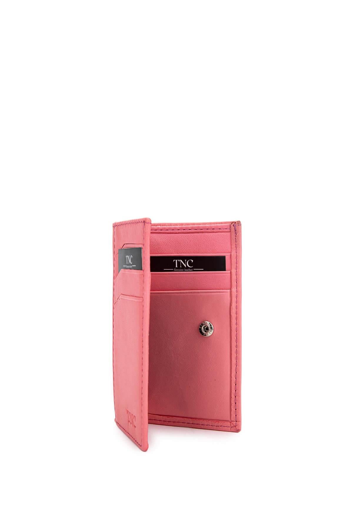 Tamer Tanca Unisex Hakiki Deri Pembe Kartlık