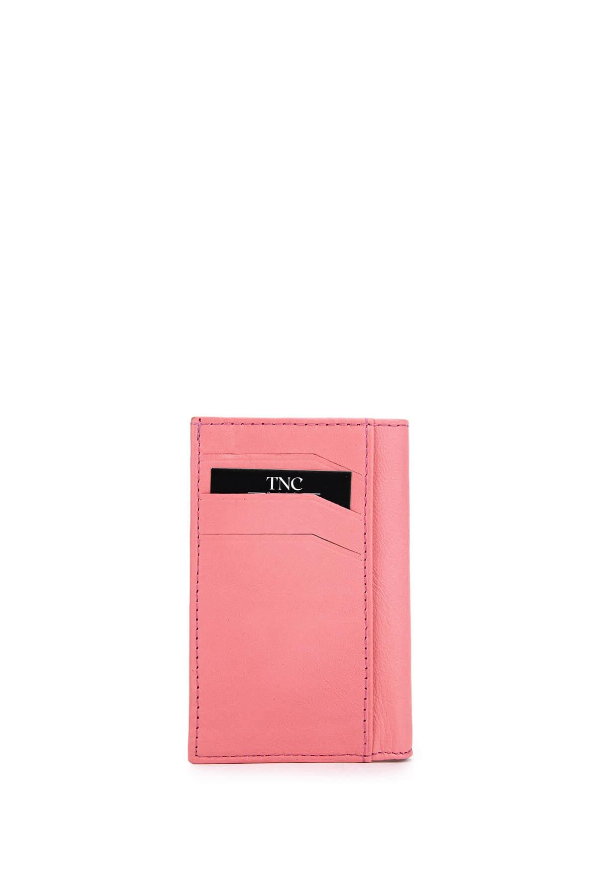 Tamer Tanca Unisex Hakiki Deri Pembe Kartlık