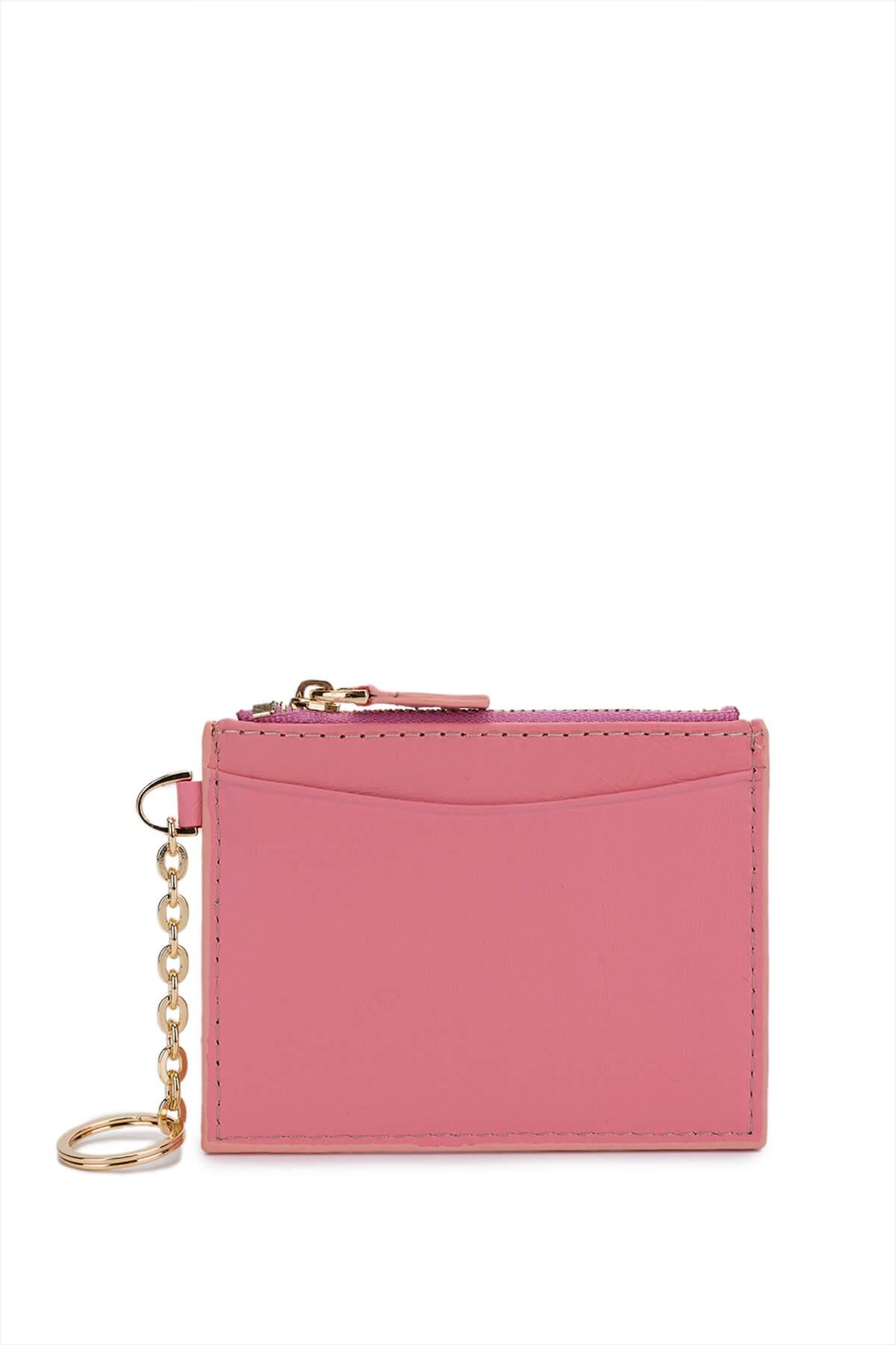 Tamer Tanca Unisex Hakiki Deri Pembe Kartlık