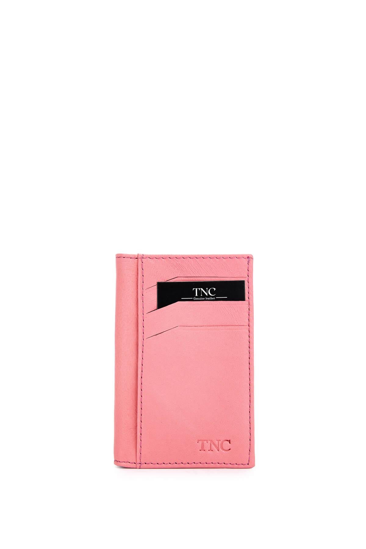 Tamer Tanca Unisex Hakiki Deri Pembe Kartlık