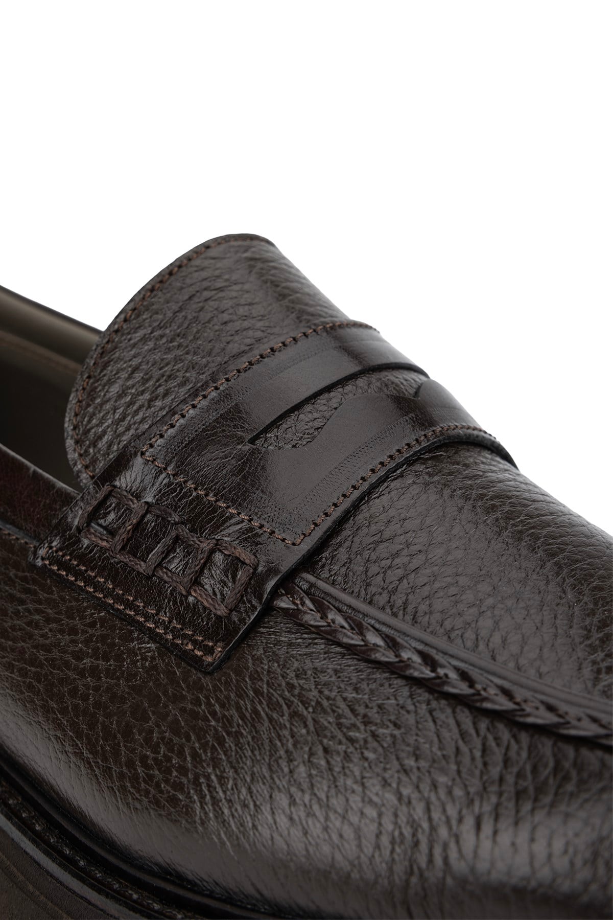 Tanca Premium Erkek Hakiki Deri Kahverengi Loafer Ayakkabı
