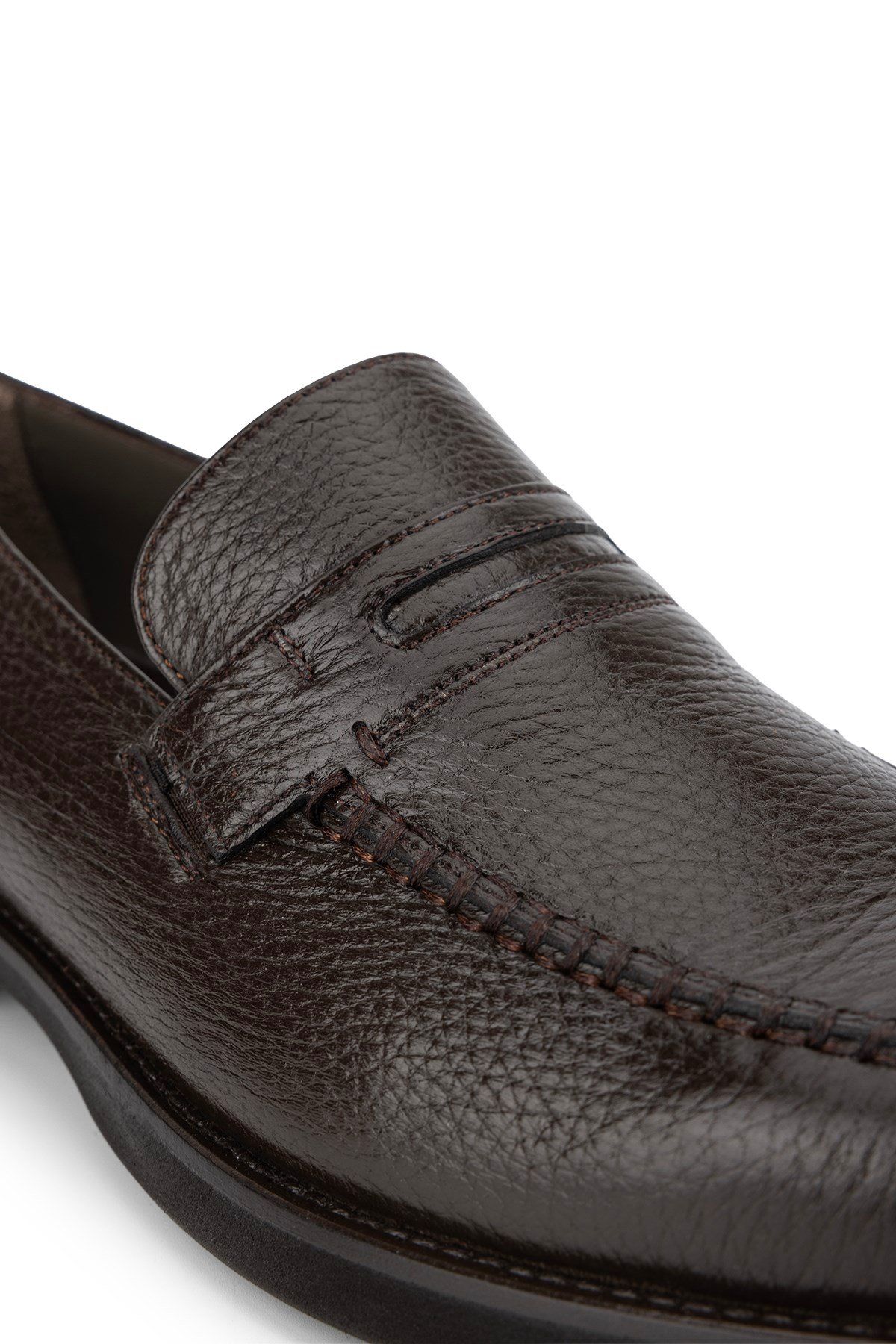Tanca Premium Erkek Hakiki Deri Kahverengi Loafer Ayakkabı