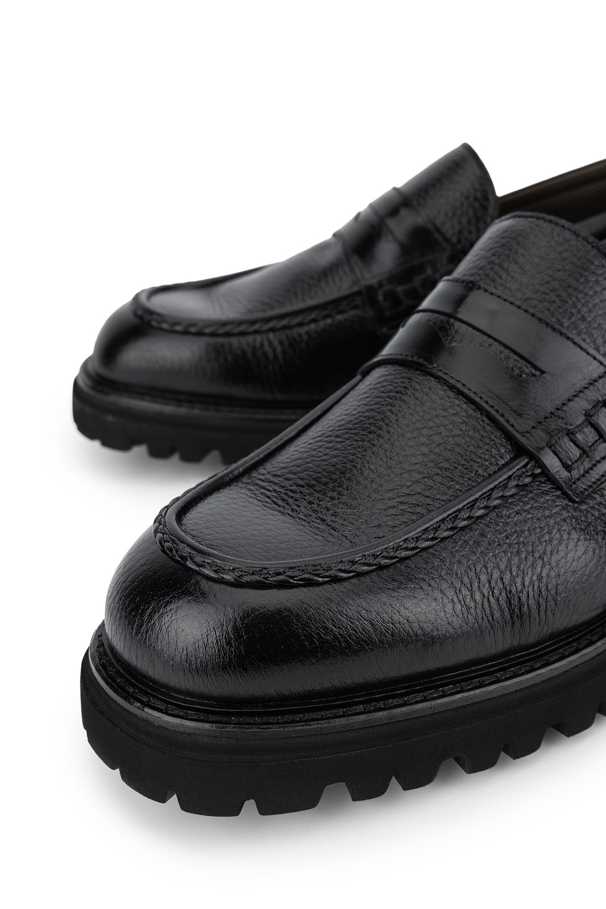 Tanca Premium Erkek Hakiki Deri Siyah Loafer Ayakkabı
