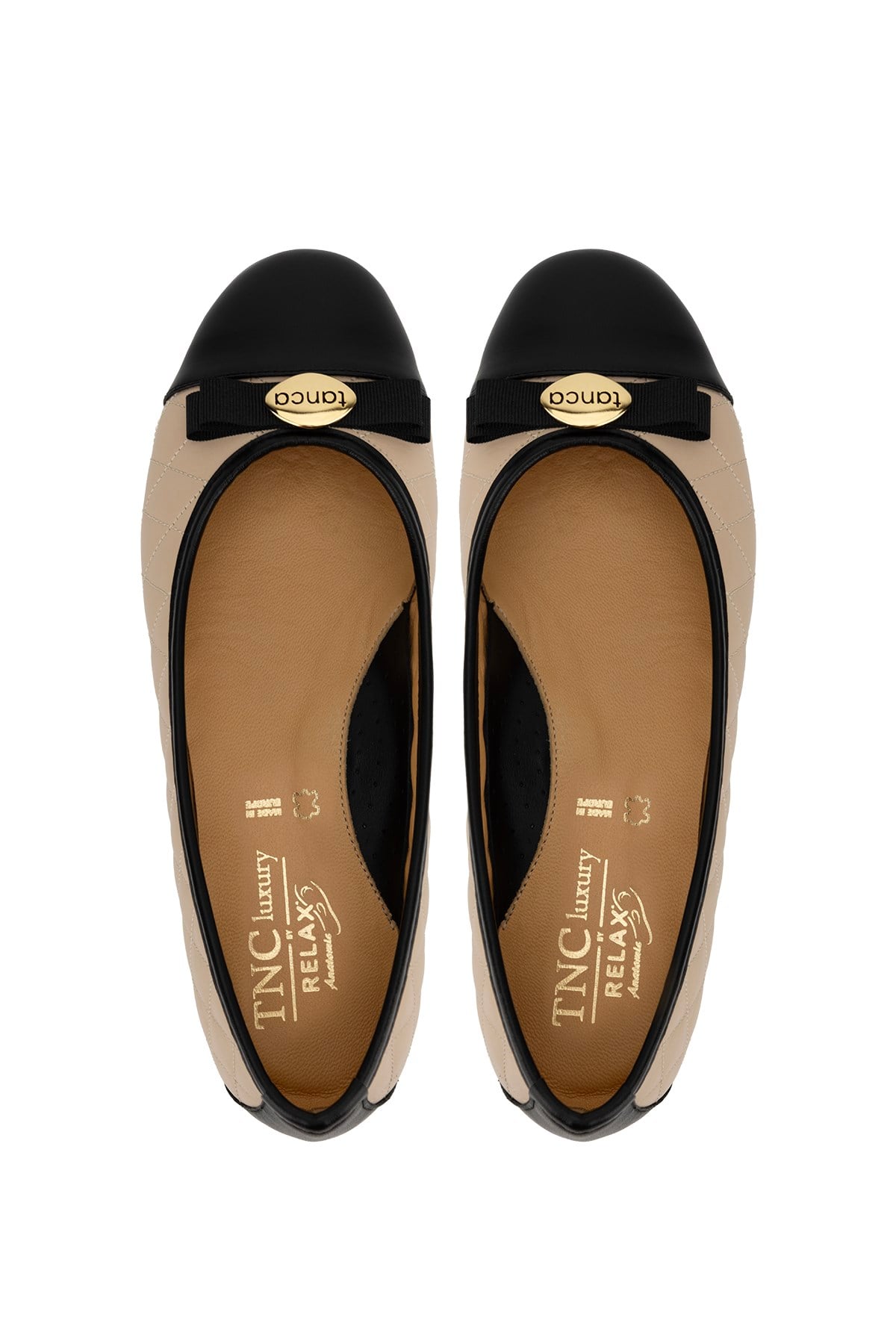 Tnc Luxury Kadın Hakiki Deri BLACK/NOCE Comfort Ayakkabı