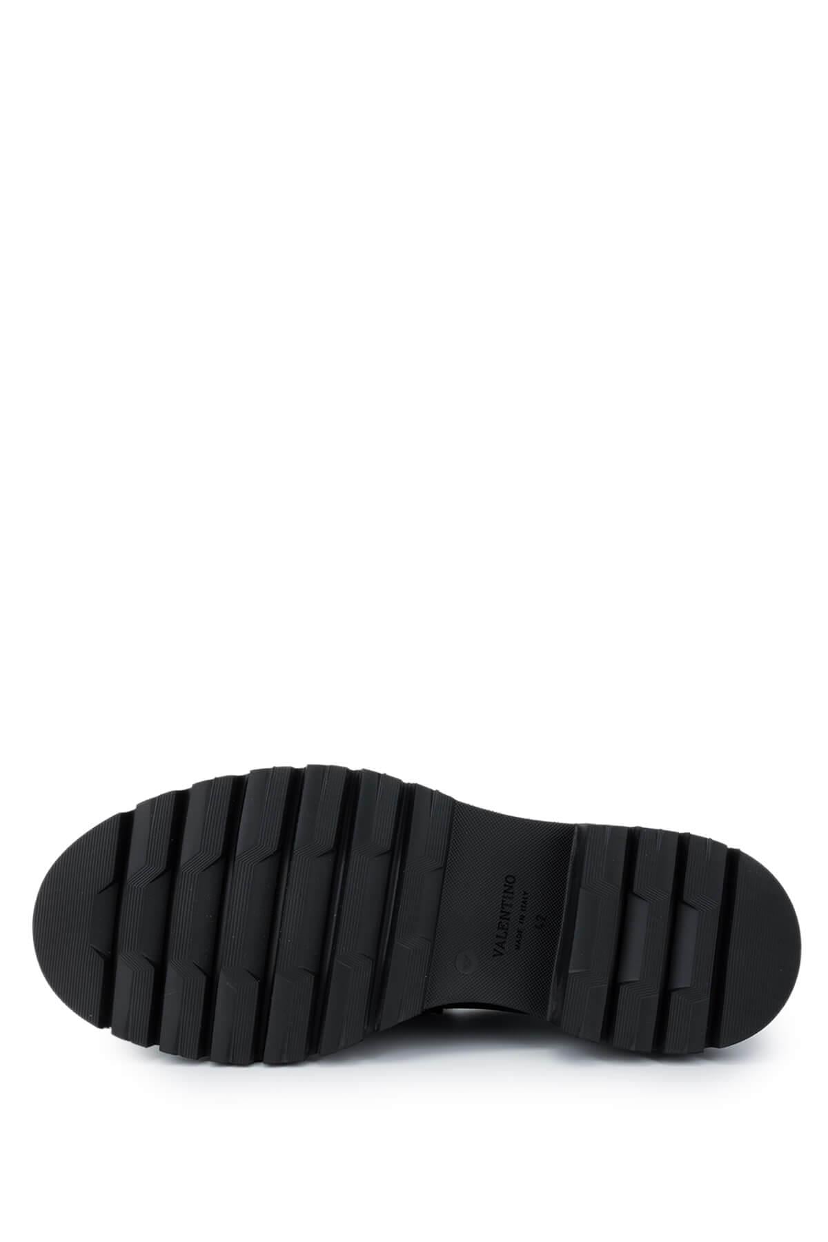 VALENTINO Erkek Hakiki Deri Siyah Loafer Ayakkabı