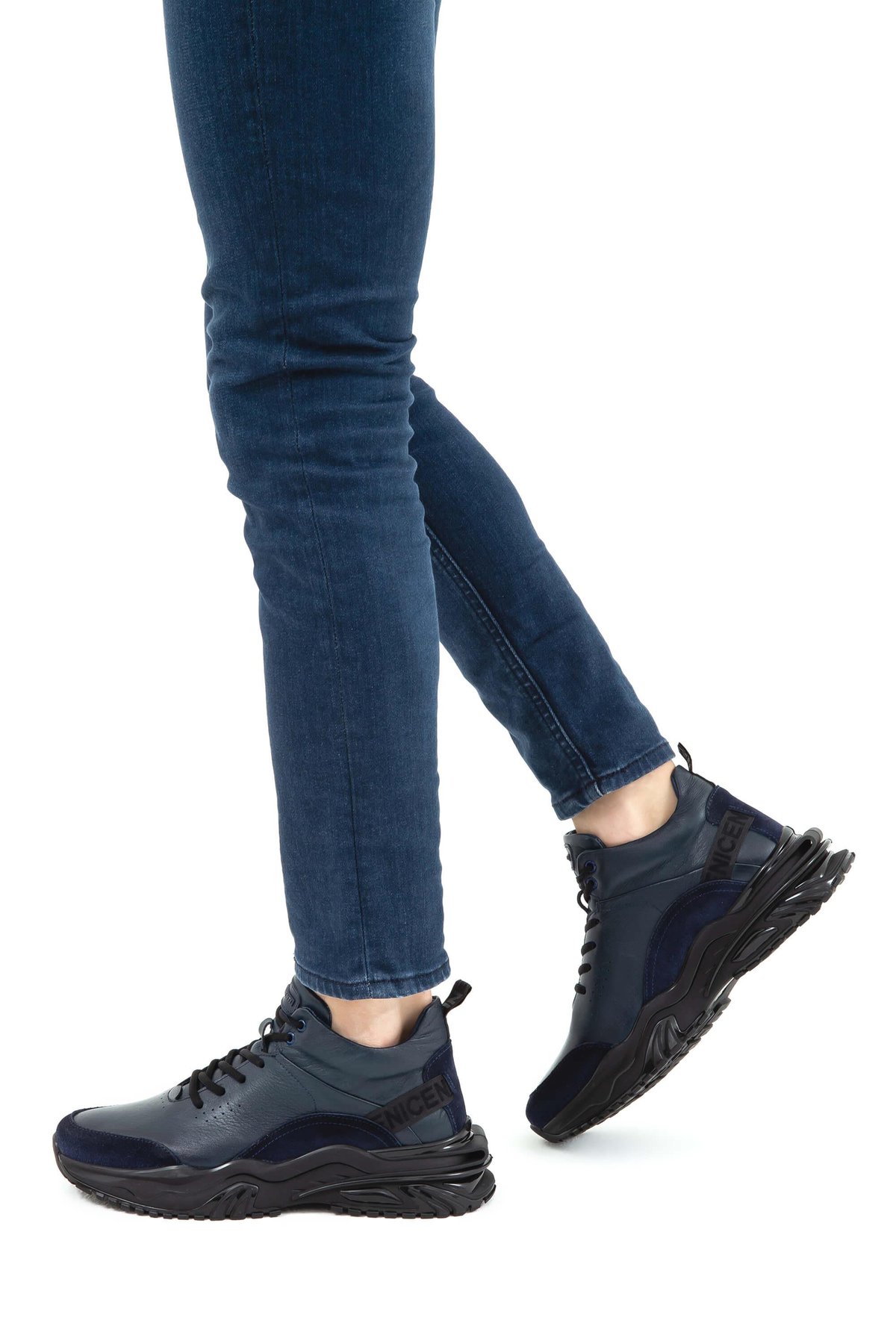 Valmenti Erkek Hakiki Deri Lacivert Sneakers & Spor Ayakkabı