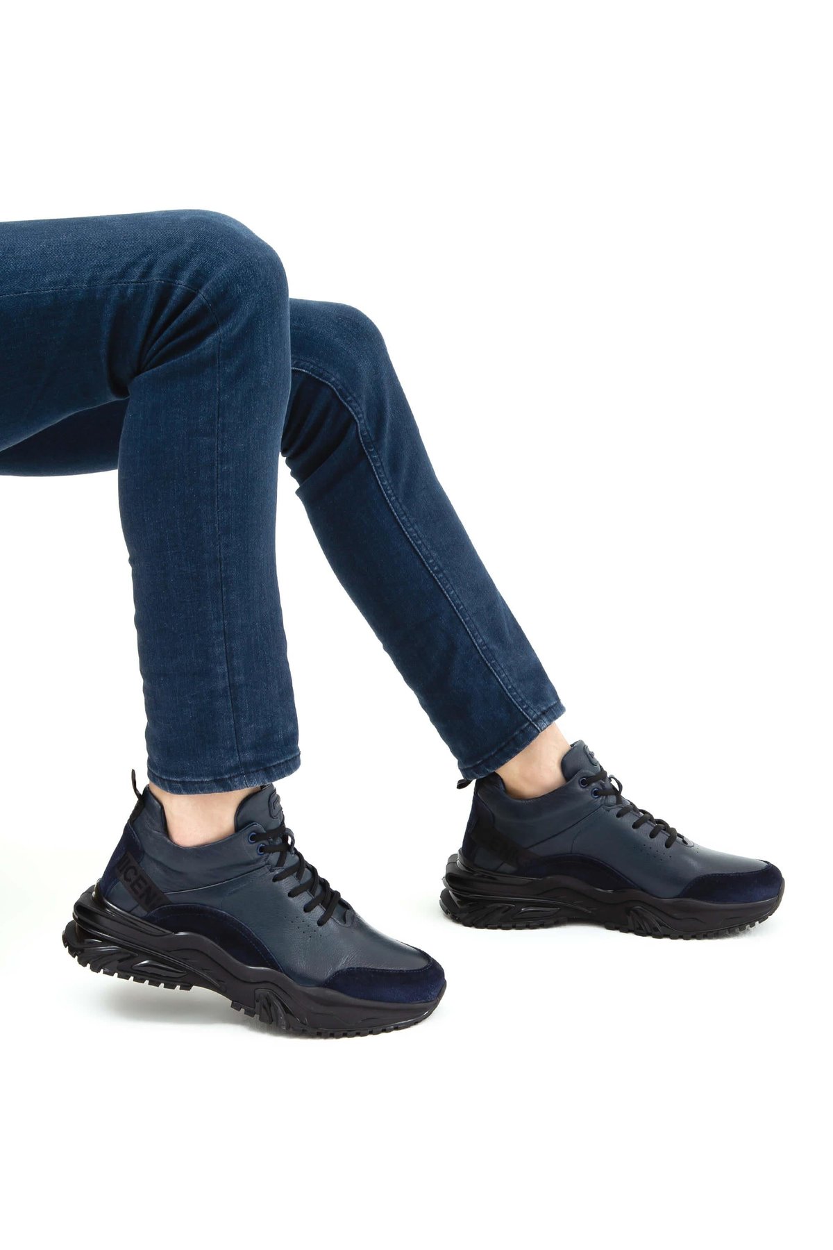 Valmenti Erkek Hakiki Deri Lacivert Sneakers & Spor Ayakkabı