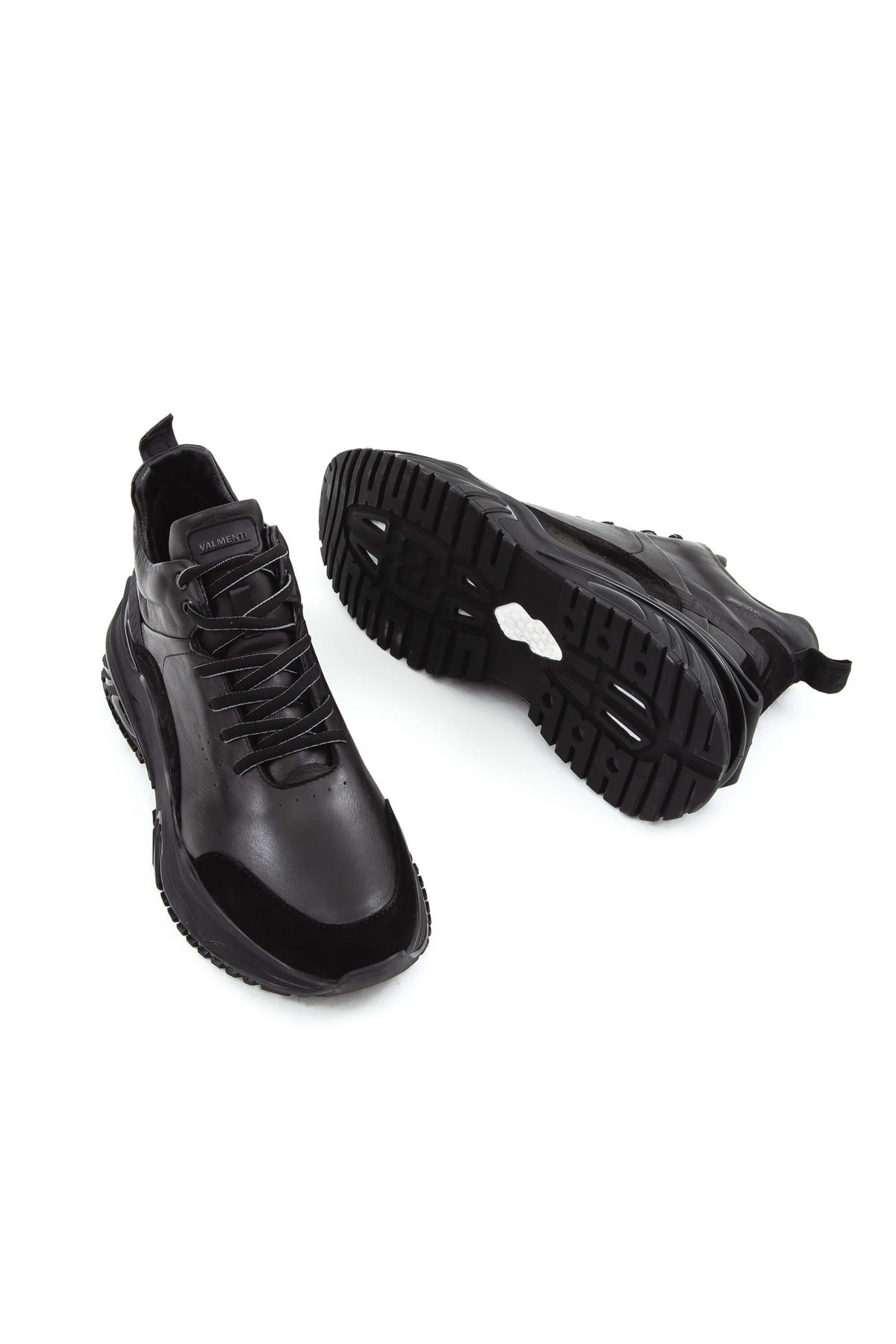 Valmenti Erkek Hakiki Deri Siyah Sneakers & Spor Ayakkabı