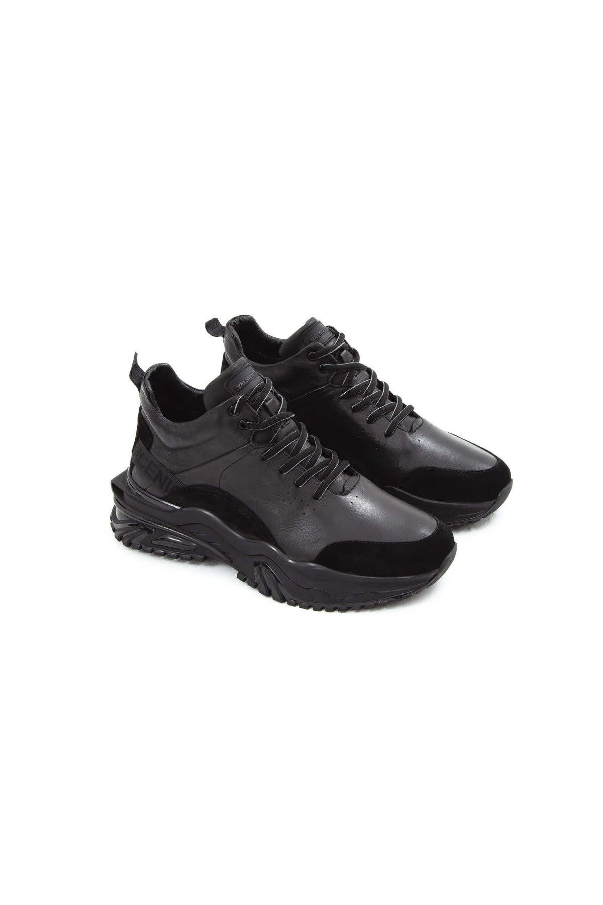 Valmenti Erkek Hakiki Deri Siyah Sneakers & Spor Ayakkabı