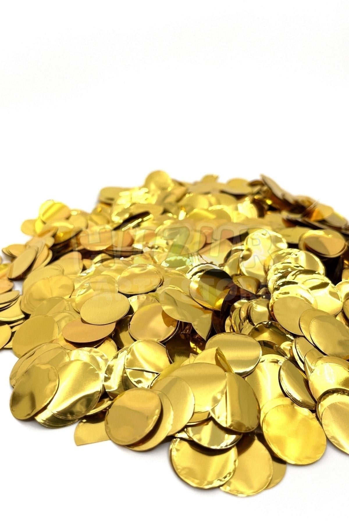 1 Paket Gold Balon Pulu Altın Sarısı Balon Içi Pul Konfetisi 10 Gram Konfetili Şeffaf Balon Pulu