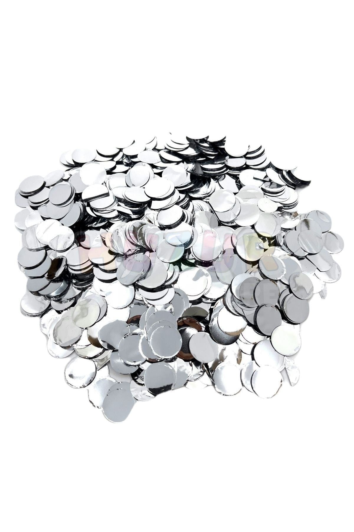 1 Paket Gümüş Balon Pulu Gri Silver Balon Içi Pul Konfetisi 10 Gram Konfetili Şeffaf Balon Pulu