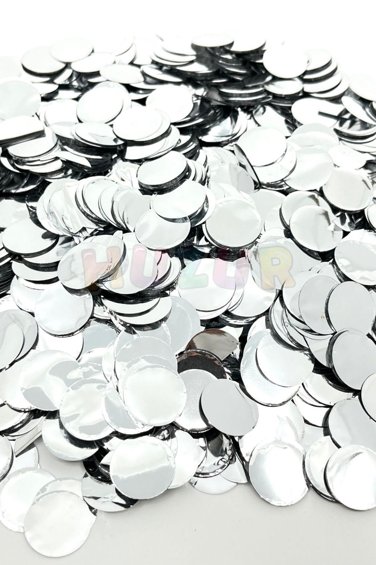 1 Paket Gümüş Balon Pulu Gri Silver Balon Içi Pul Konfetisi 10 Gram Konfetili Şeffaf Balon Pulu