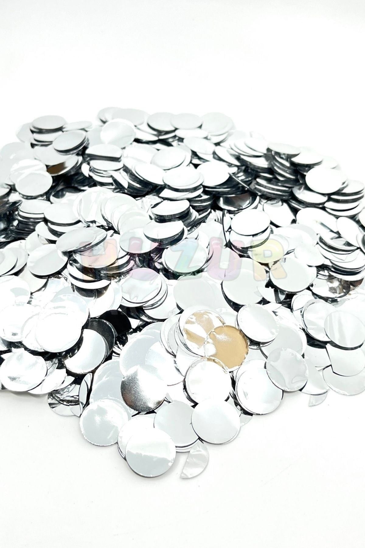 1 Paket Gümüş Balon Pulu Gri Silver Balon Içi Pul Konfetisi 10 Gram Konfetili Şeffaf Balon Pulu