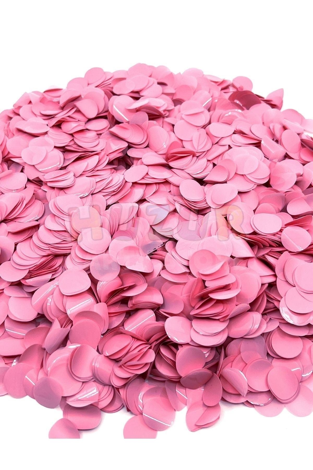 1 Paket Pembe Balon Pulu Balon Içi Pul Konfetisi 10 Gram Konfetili Balon Zinciri Şeffaf Balon Pulu