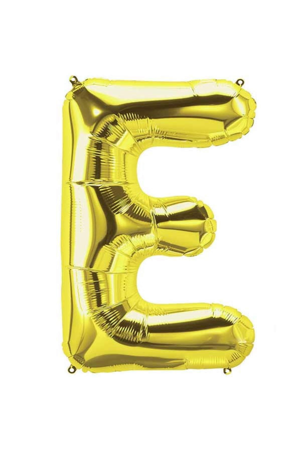 100 cm Gold Büyük Boy Sarı Folyo Balon 40 Inç Altın E Harfi