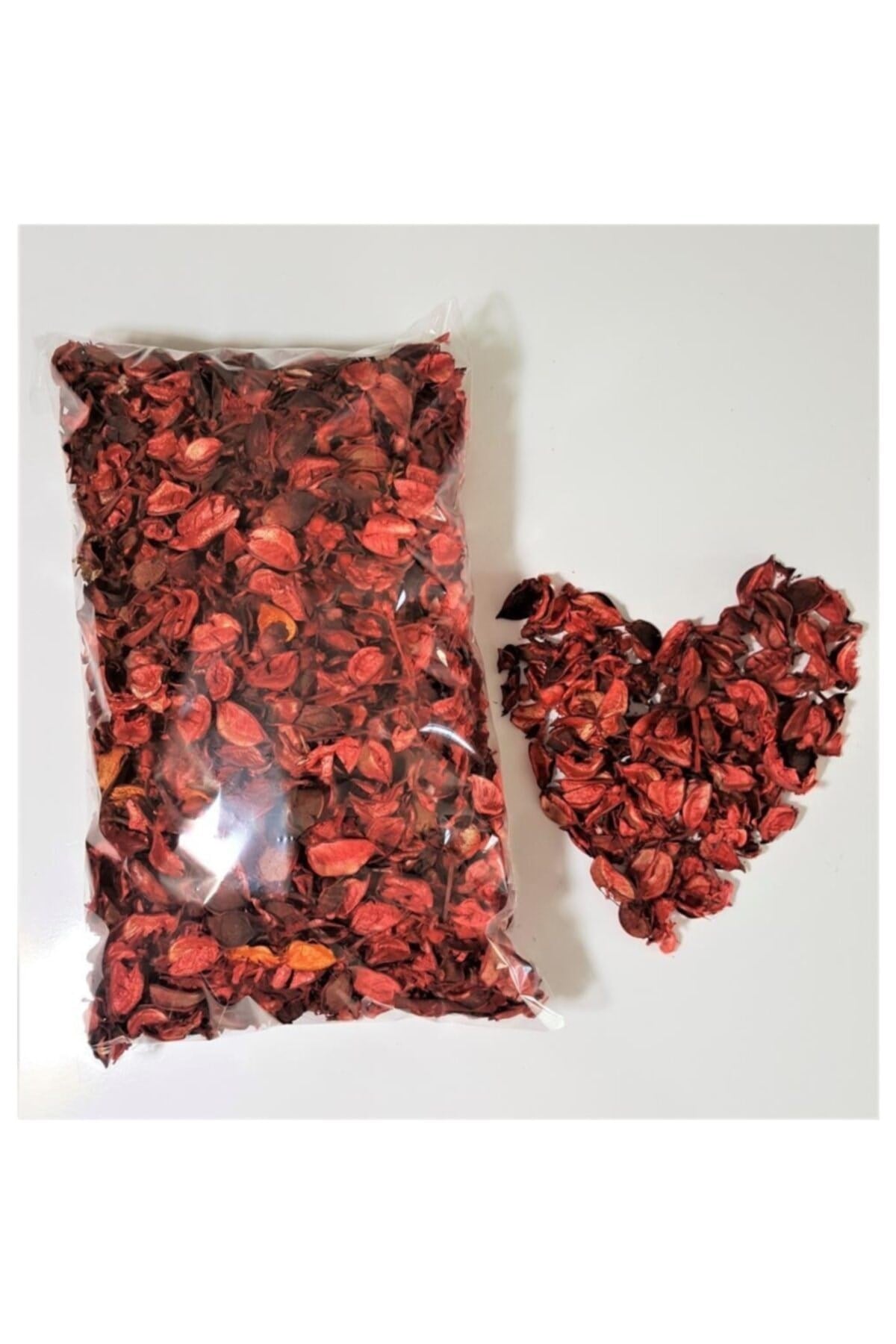 100 Gram Kokulu Dekoratif Masa Süsleme Gerçek Isparta Kırmızı Gül Kurusu Yaprağı Romantik Süs