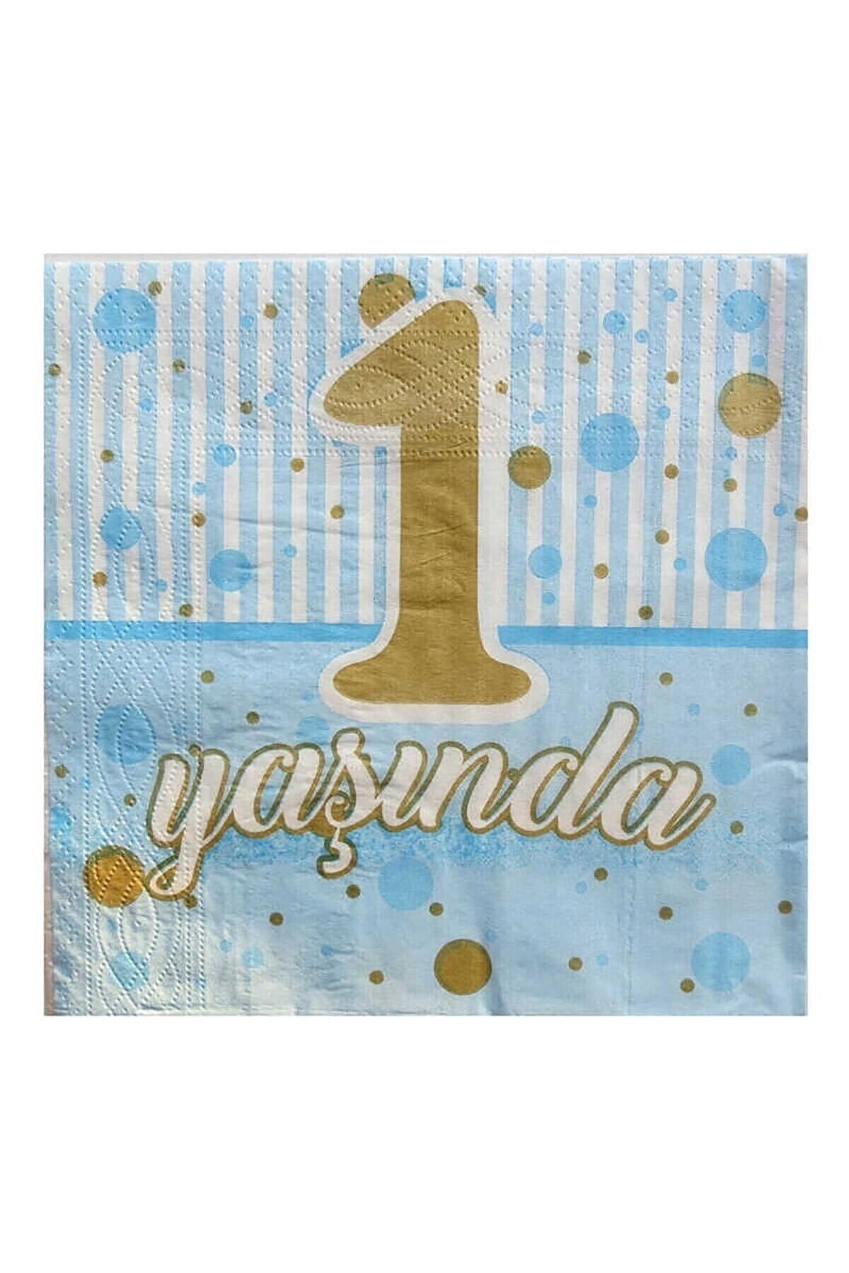 16 Adet Erkek 1 Yaş Peçetesi Ilk Yaşım Doğum Günü Süsü Mavi Doğum Günü Parti Konsepti 16x16 Cm