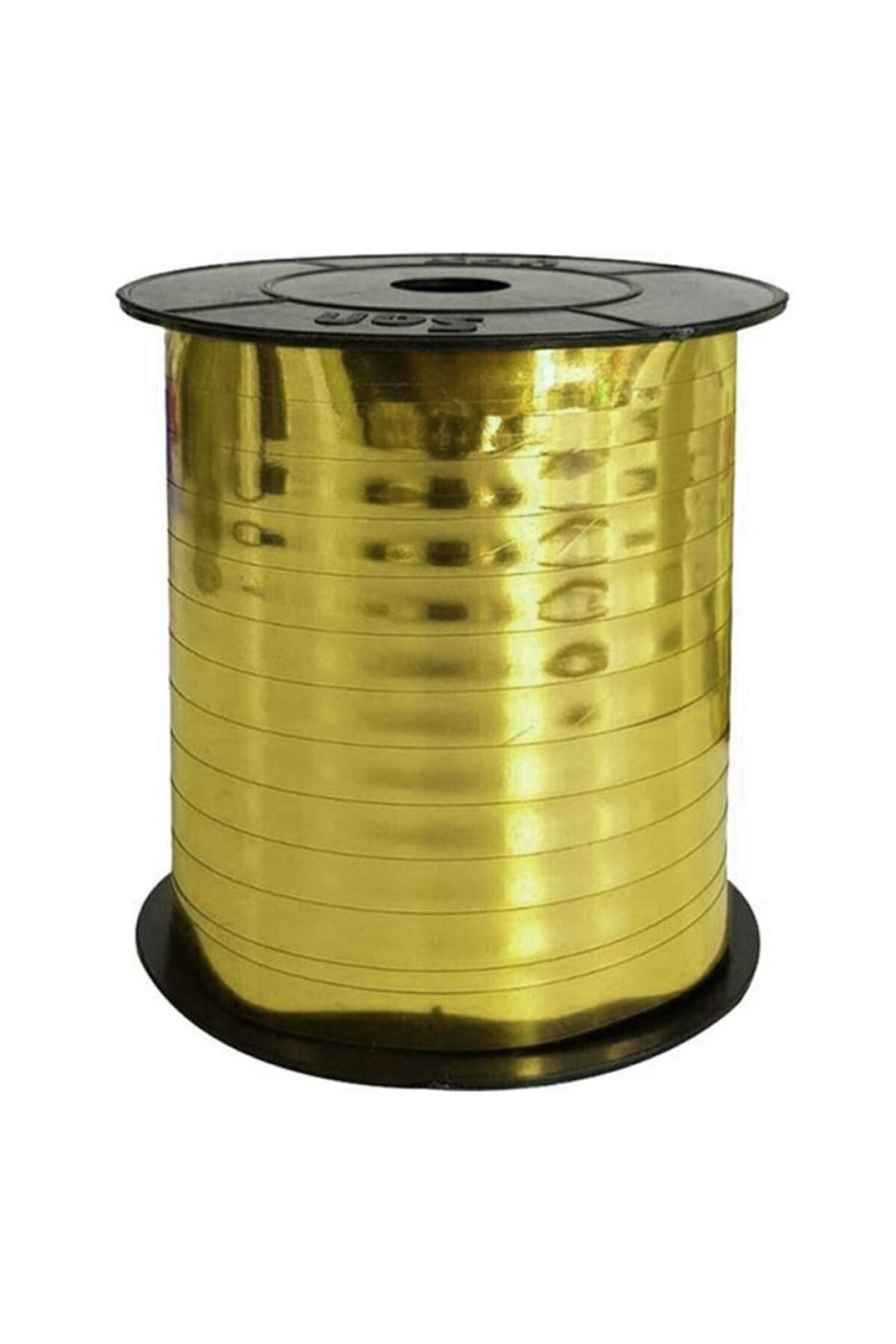 200 Metre Parlak Gold Renkli Metalik Şerit Altın Rafya 8mm Balon Ipi Plastik Balon Süsleme Kurdelesi