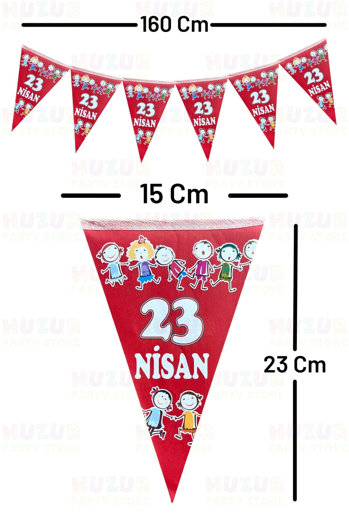 23 Nisan 12 Parça Süsleme Seti Milli Bayram Süsü Çocuk Bayramı Flama Bayrak Türk Bayraklı Balon