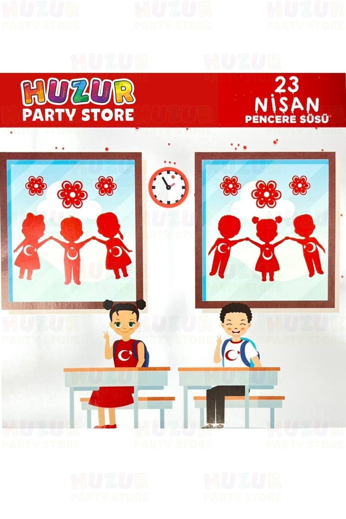 23 Nisan Süsleme Seti Sınıf Okul Süslemesi 44 Parça Milli Bayram Süs Çocuk Bayramı Gösteri Süsü