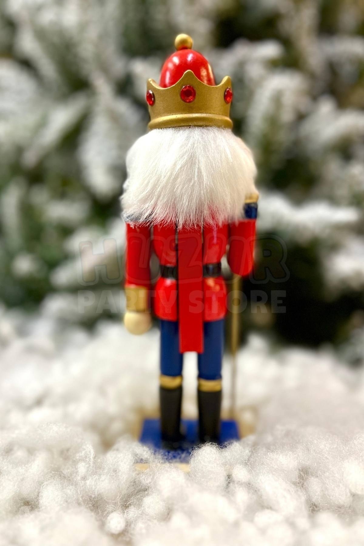 25 cm Mızraklı Fındıkkıran Kırmızı Lacivert Gold Renk Kurşun Asker Nutcracker Yılbaşı Yeni Yıl Dekor