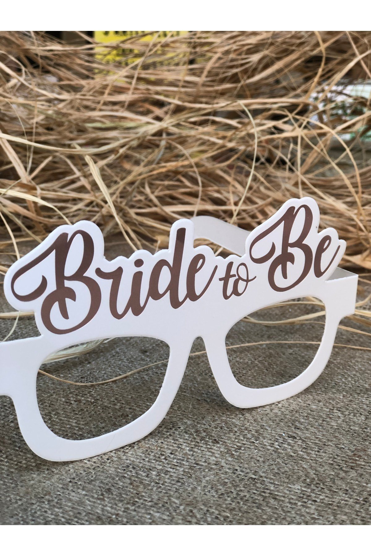 3 Adet Bride Konsepti Gözlük Rose Gold Renk Bride To Be Yazılı Beyaz Bekarlığa Veda Partisi Gözlüğü