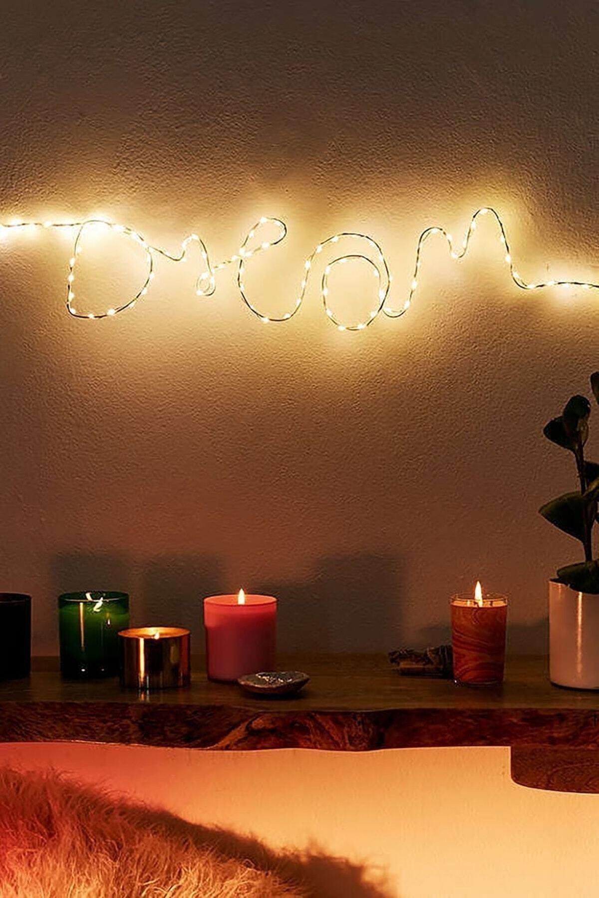 3 Metre Ramazan Bayramı Işığı Süsü Günışığı Peri Led Işık Sarı Dekoratif Pilli Ledli 3 Fonksiyonlu