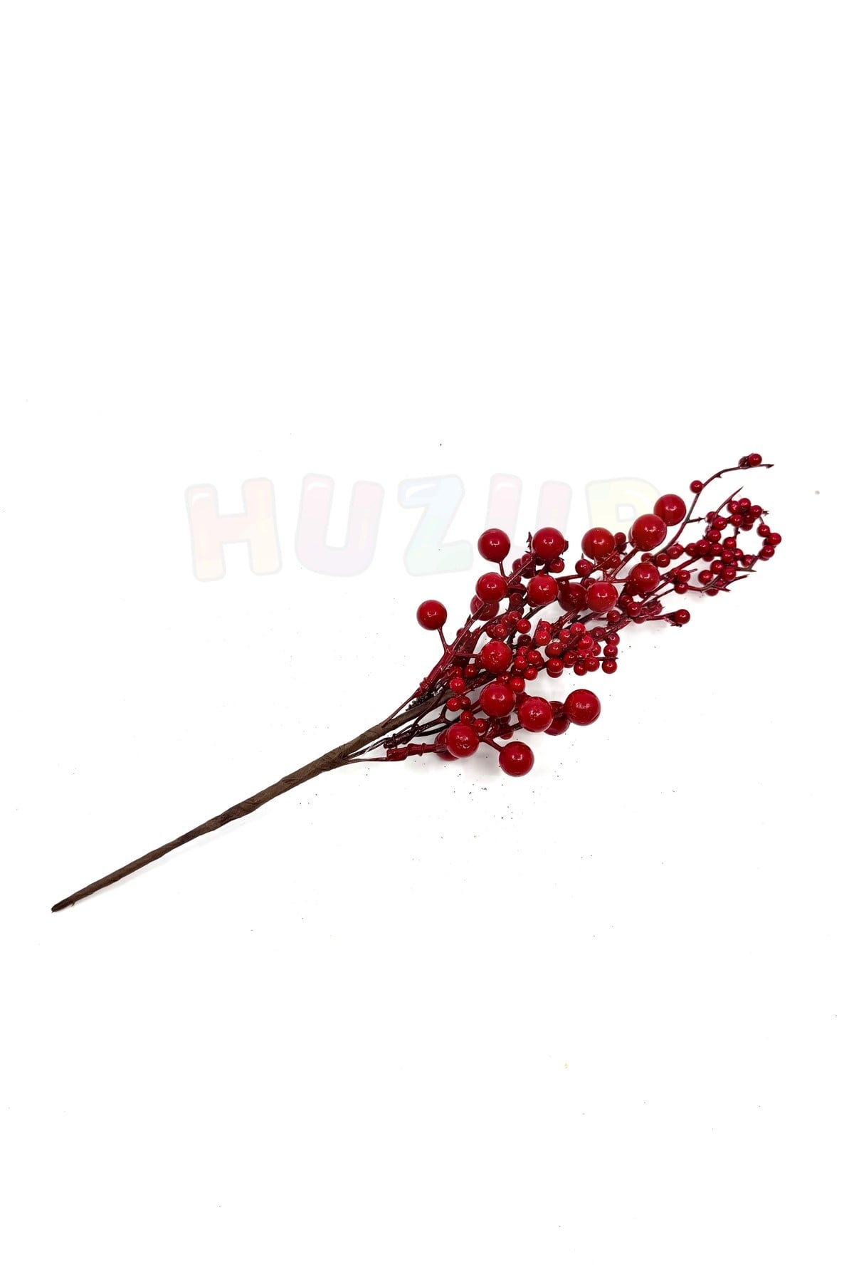 35 Cm Kırmızı Stick Kokinalı Berry Yapay Çiçek Yılbaşı Çam Ağacı Yeni Yıl Çiçeği Dekor Süsleme Dalı