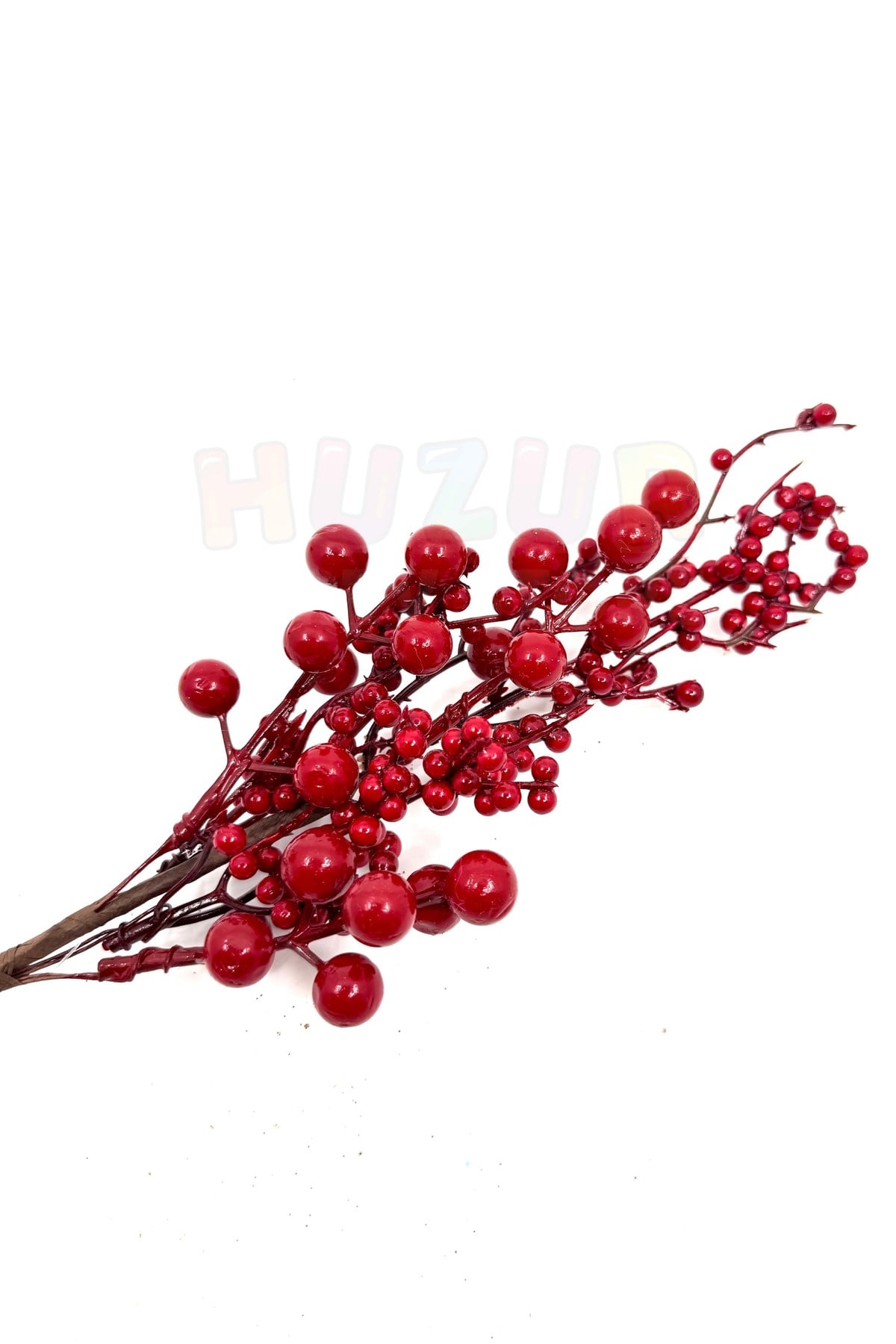 35 Cm Kırmızı Stick Kokinalı Berry Yapay Çiçek Yılbaşı Çam Ağacı Yeni Yıl Çiçeği Dekor Süsleme Dalı