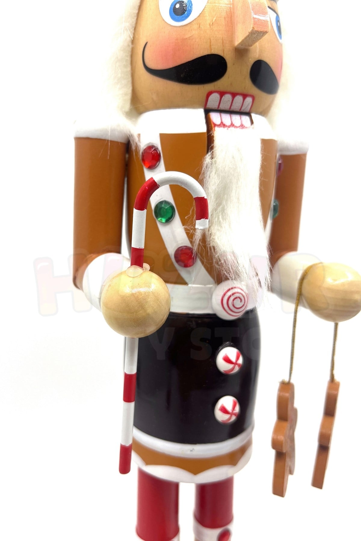 40 Cm El Yapımı Aşçı Fındıkkıran Kurşun Asker Kurabiye Baston Şeker Yılbaşı Yeni Yıl Nutcracker
