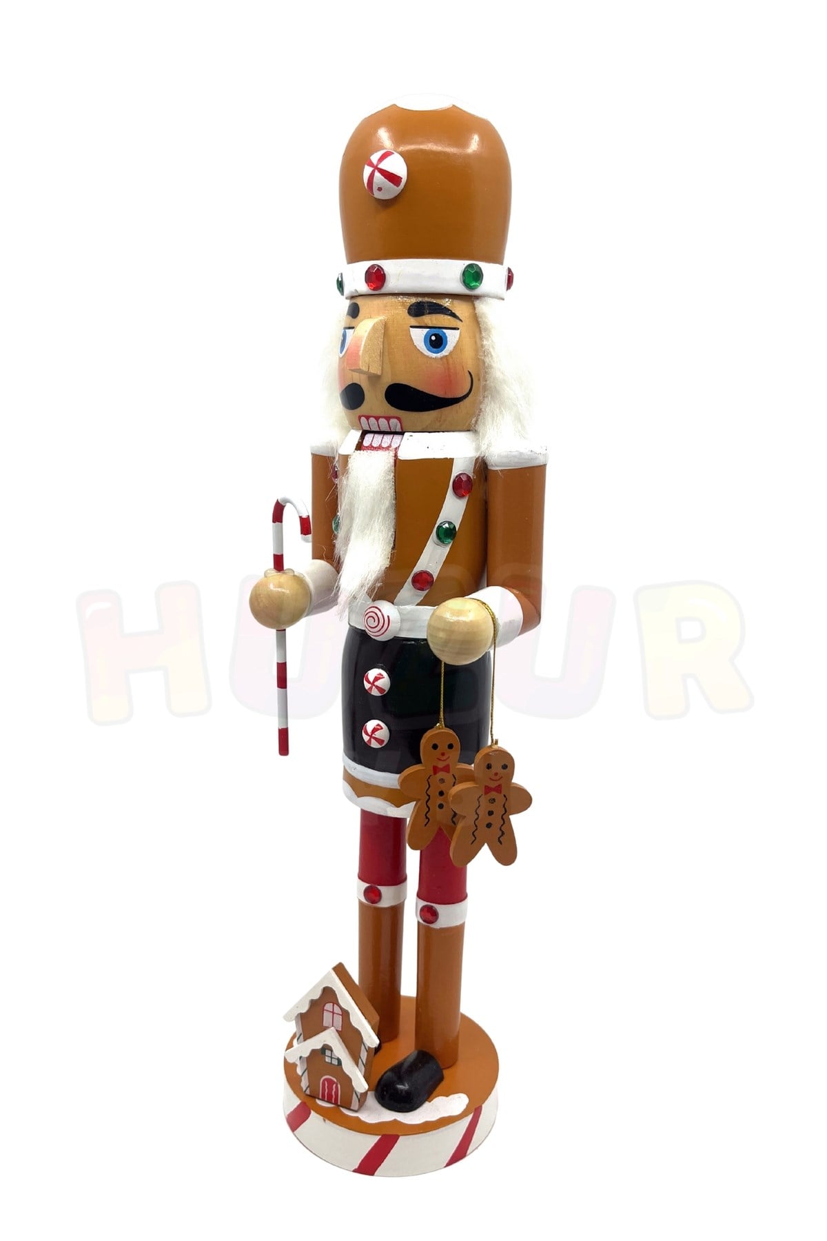 40 Cm El Yapımı Aşçı Fındıkkıran Kurşun Asker Kurabiye Baston Şeker Yılbaşı Yeni Yıl Nutcracker
