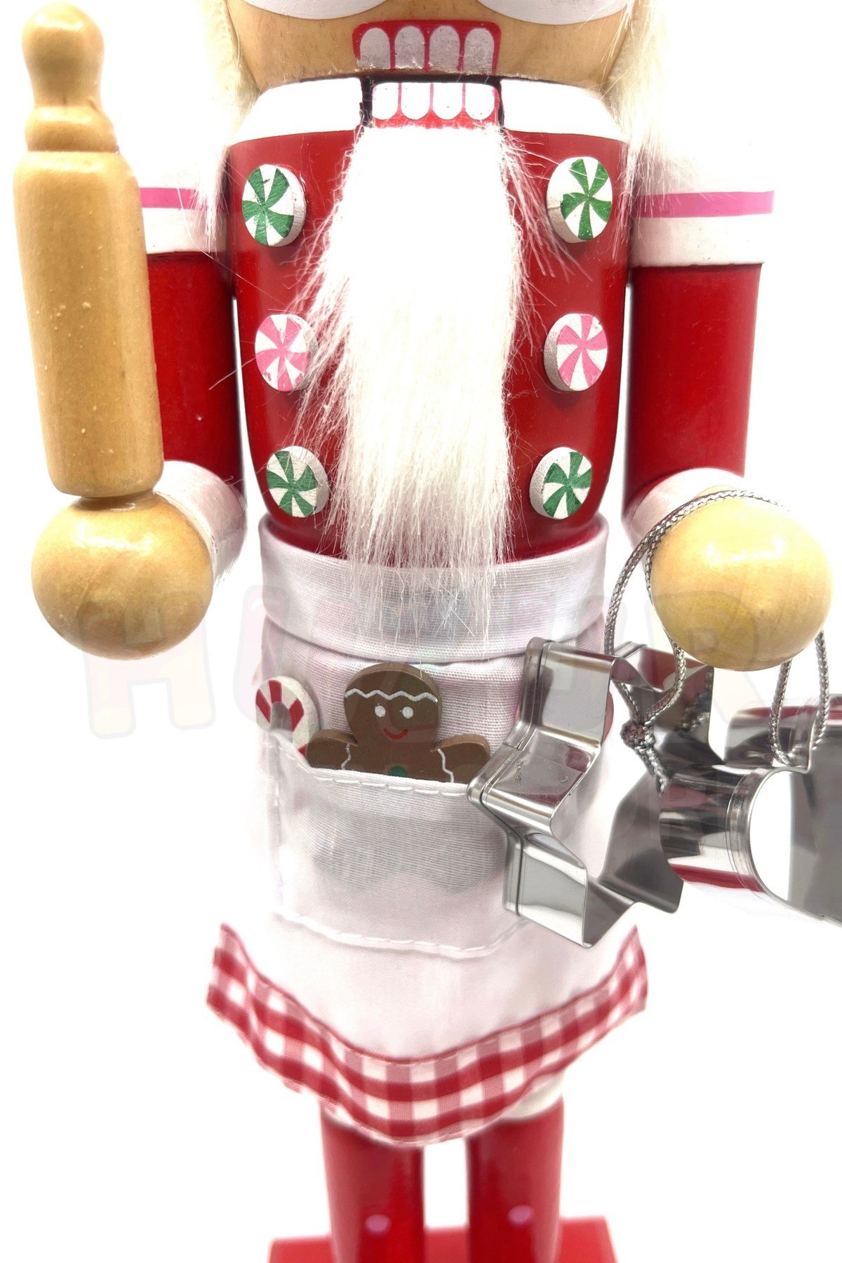 40 Cm El Yapımı Aşçı Fındıkkıran Kurşun Asker Kurabiye Kalıbı Merdane Yılbaşı Yeni Yıl Nutcracker