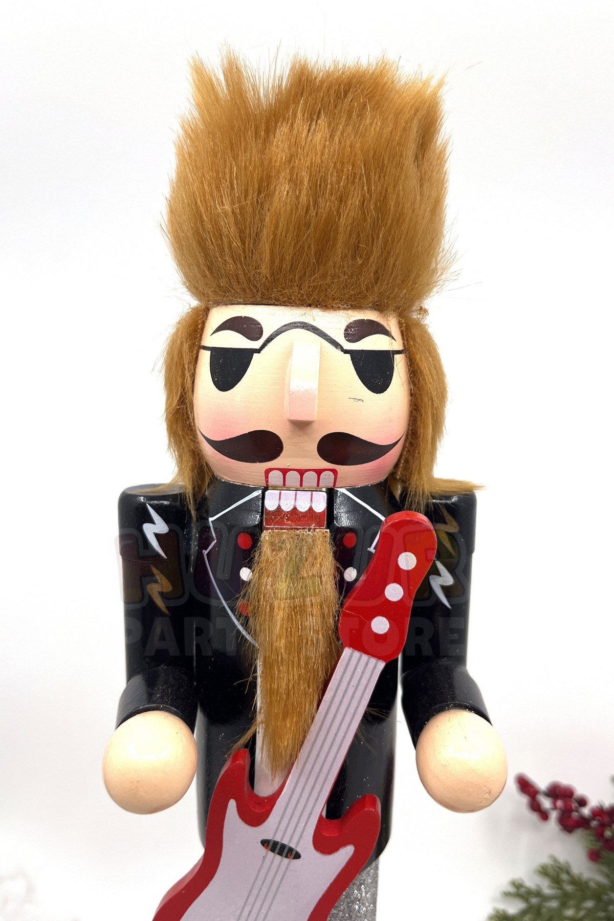40 Cm Kırmızı Gitarist Metalci Ağır Metal Rockçı Fındıkkıran Gitarlı Kurşun Asker Orijinal El Yapımı