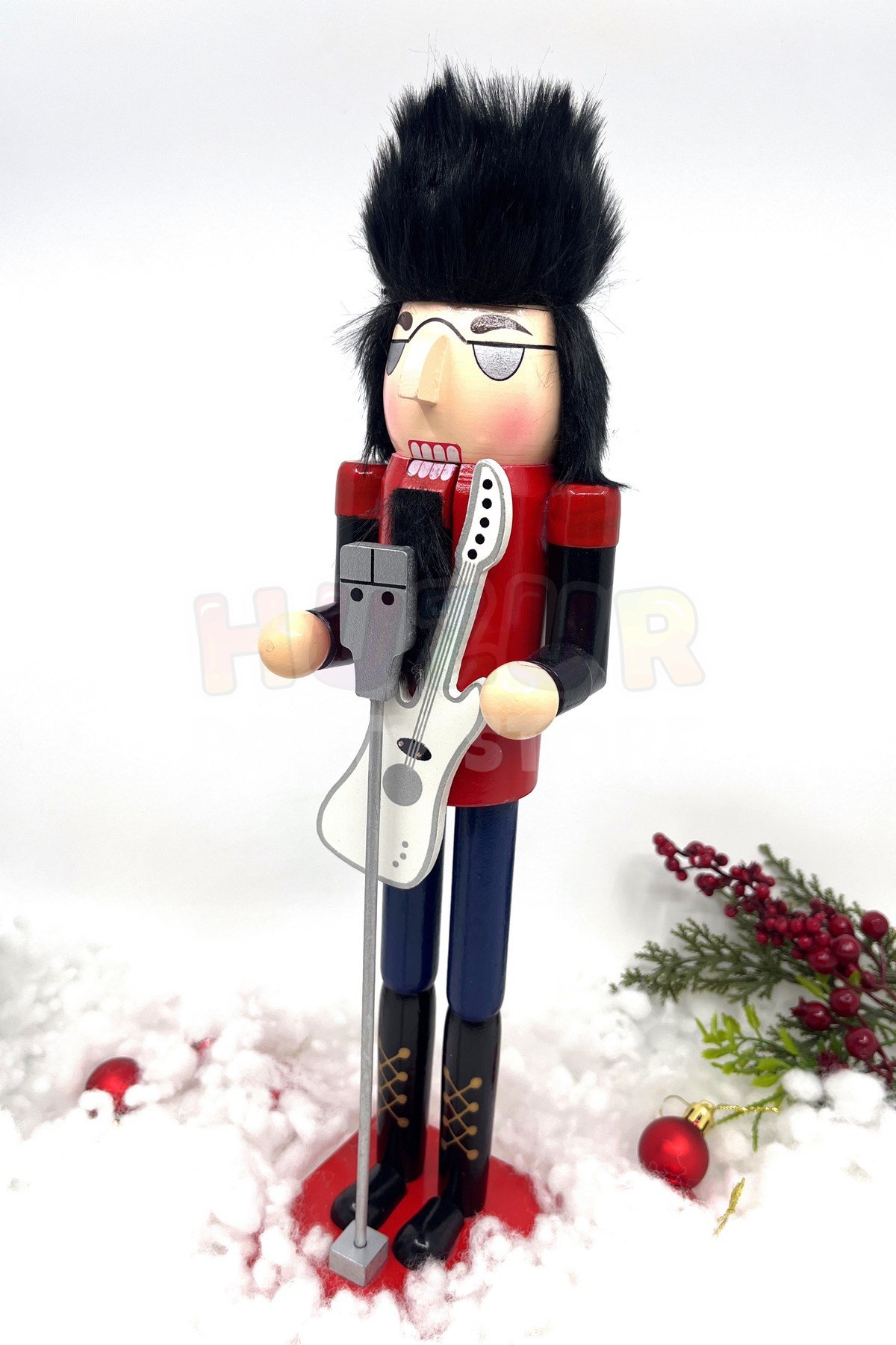 40 Cm Solist Gitarist Metalci Ağır Metal Rockçı Fındıkkıran Gitarlı Kurşun Asker Orijinal El Yapımı