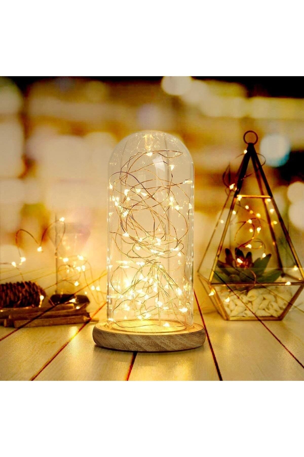 5 Metre Günışığı Ramazan Bayramı Işığı Süsü Peri Led Işık Sarı Işıklı Dekoratif Pilli Ledli Lamba