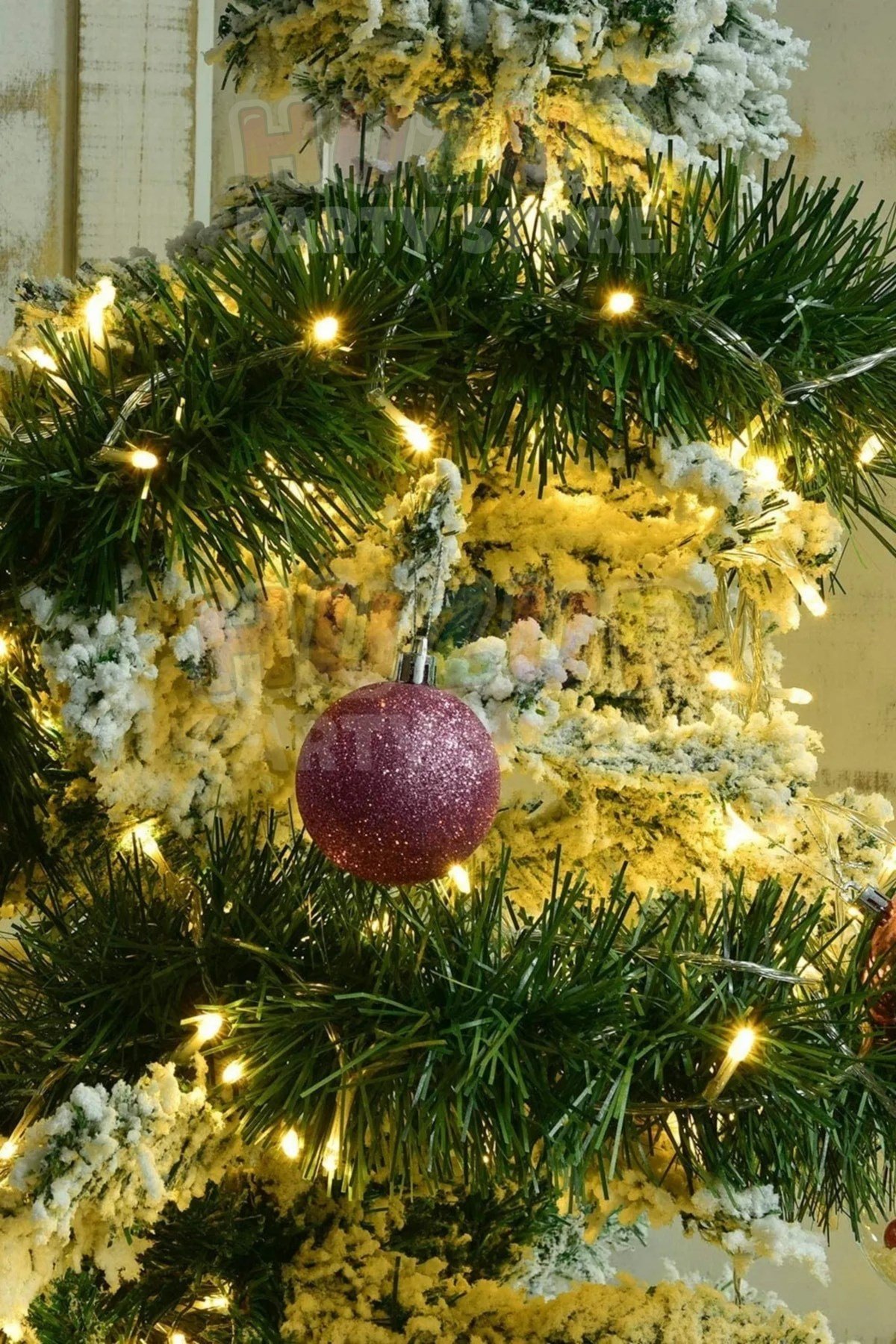 5 Metre Işıklı Yeşil Çam Dalı Şerit Garland Yılbaşı Yeni Yıl Ağacı Gürleştirici Dekor Günışığı Ledli