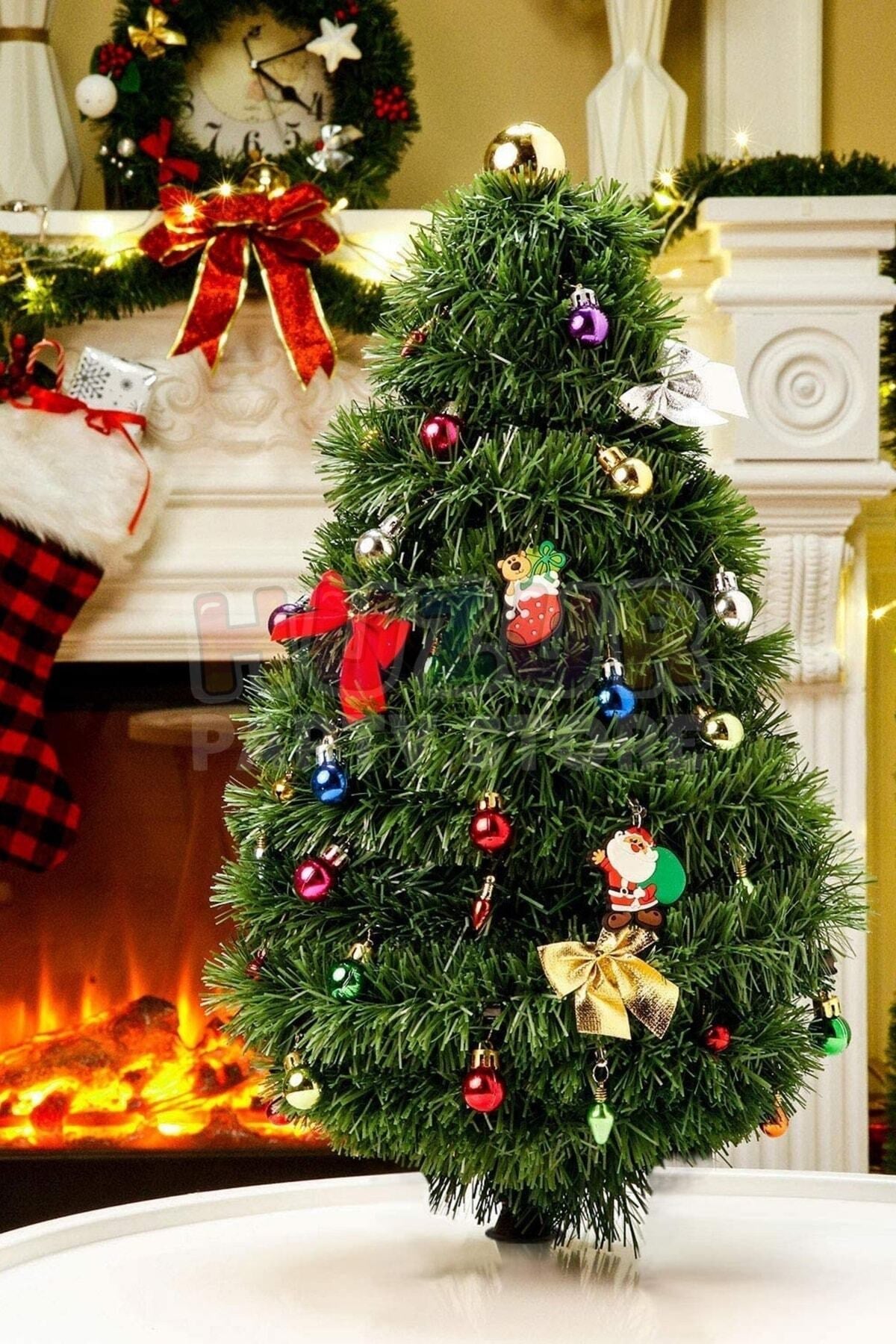 5 Metre X 70mm Yeşil Çam Dalı Şerit Garland Yılbaşı Yeni Yıl Ağacı Gürleştirici Dekor Doğal Görünüm